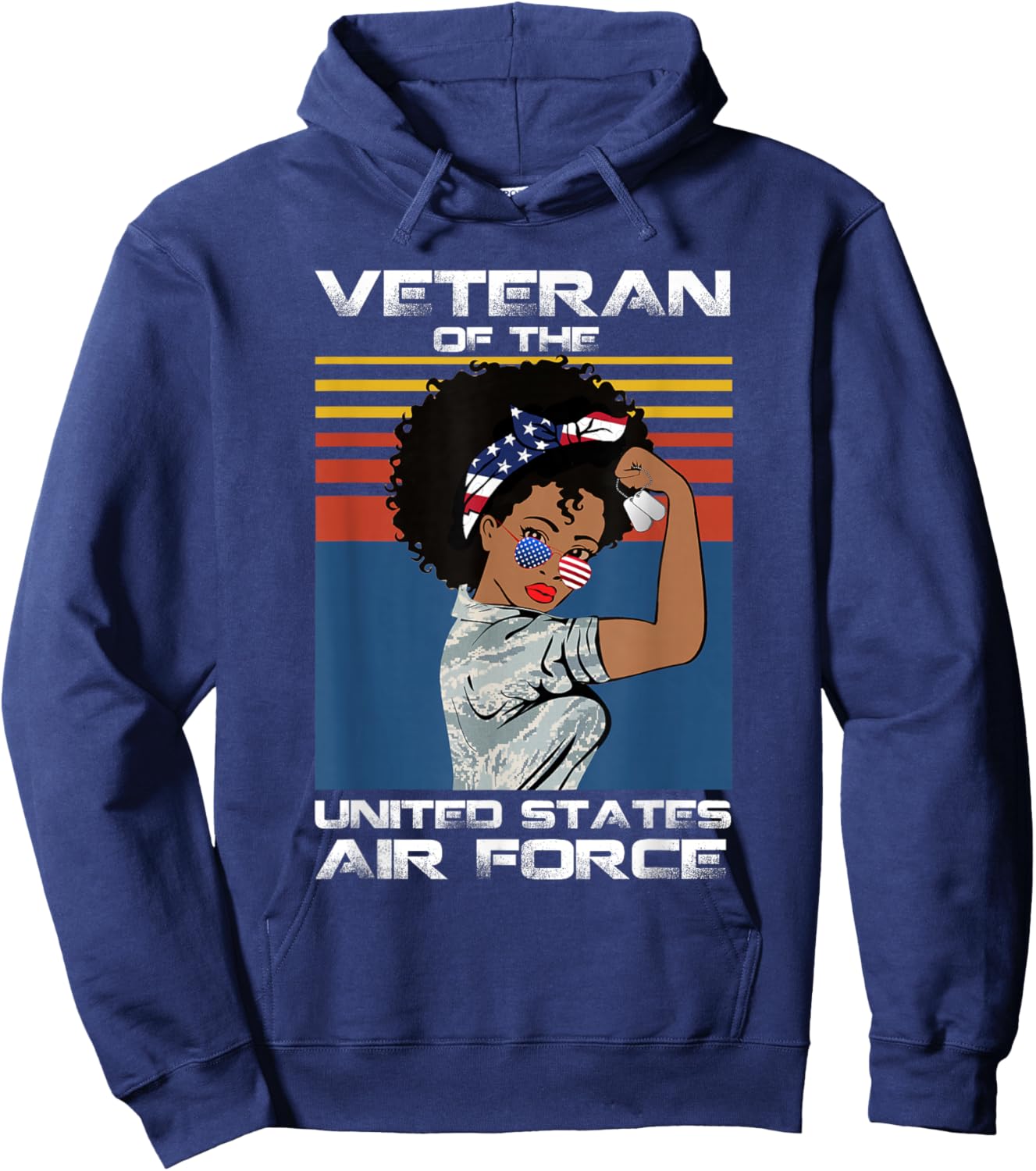 Female Veteran of The United States Air Force, USAF Veteran Hoodie - Hoodie | Navy