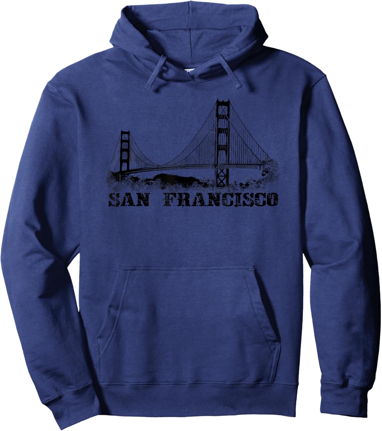 san Francisco Golden gate Bridge Vintage Hoodie - Hoodie | Navy