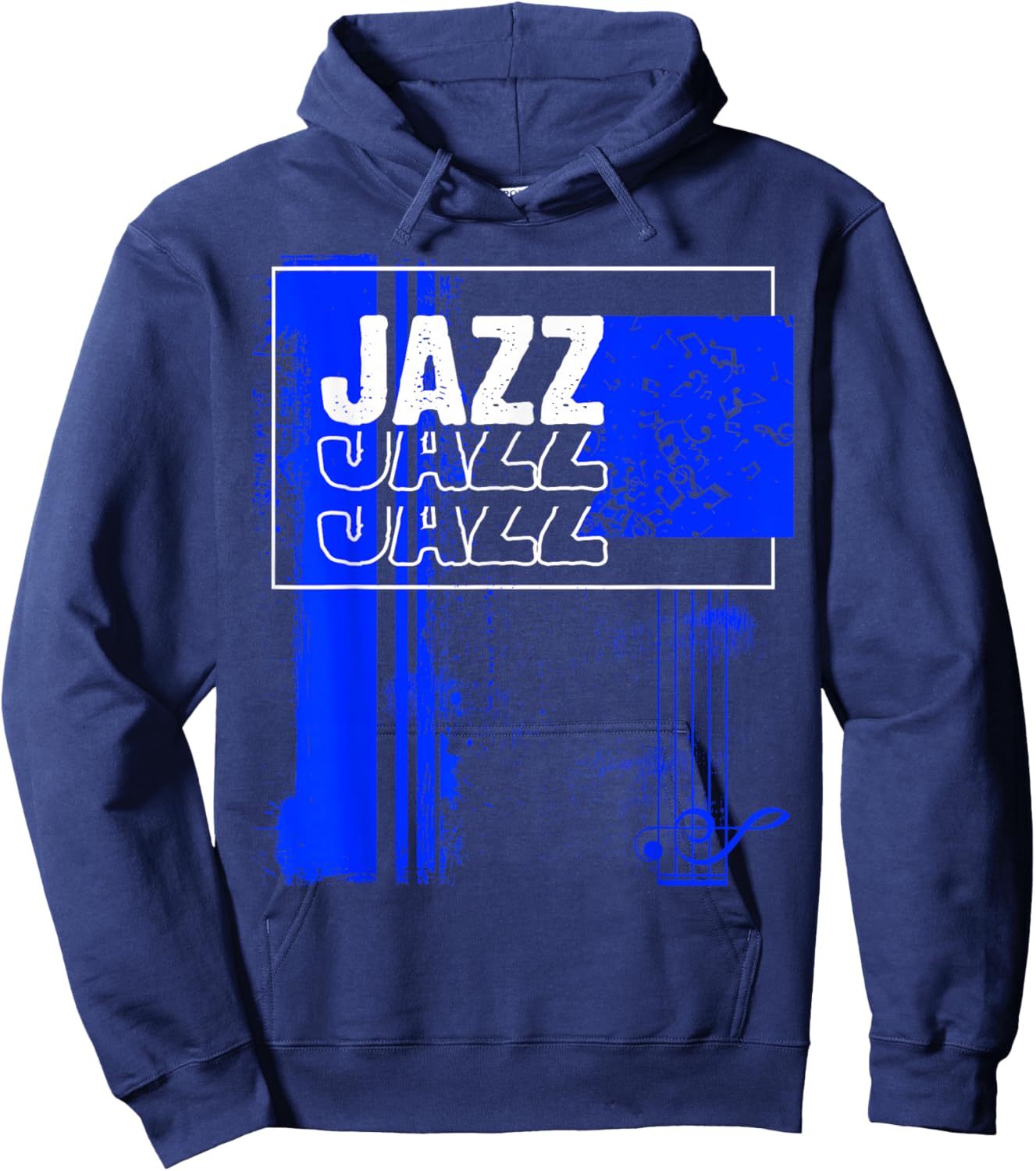 Jazz Musician Blue Notes Hoodie - Hoodie | Navy