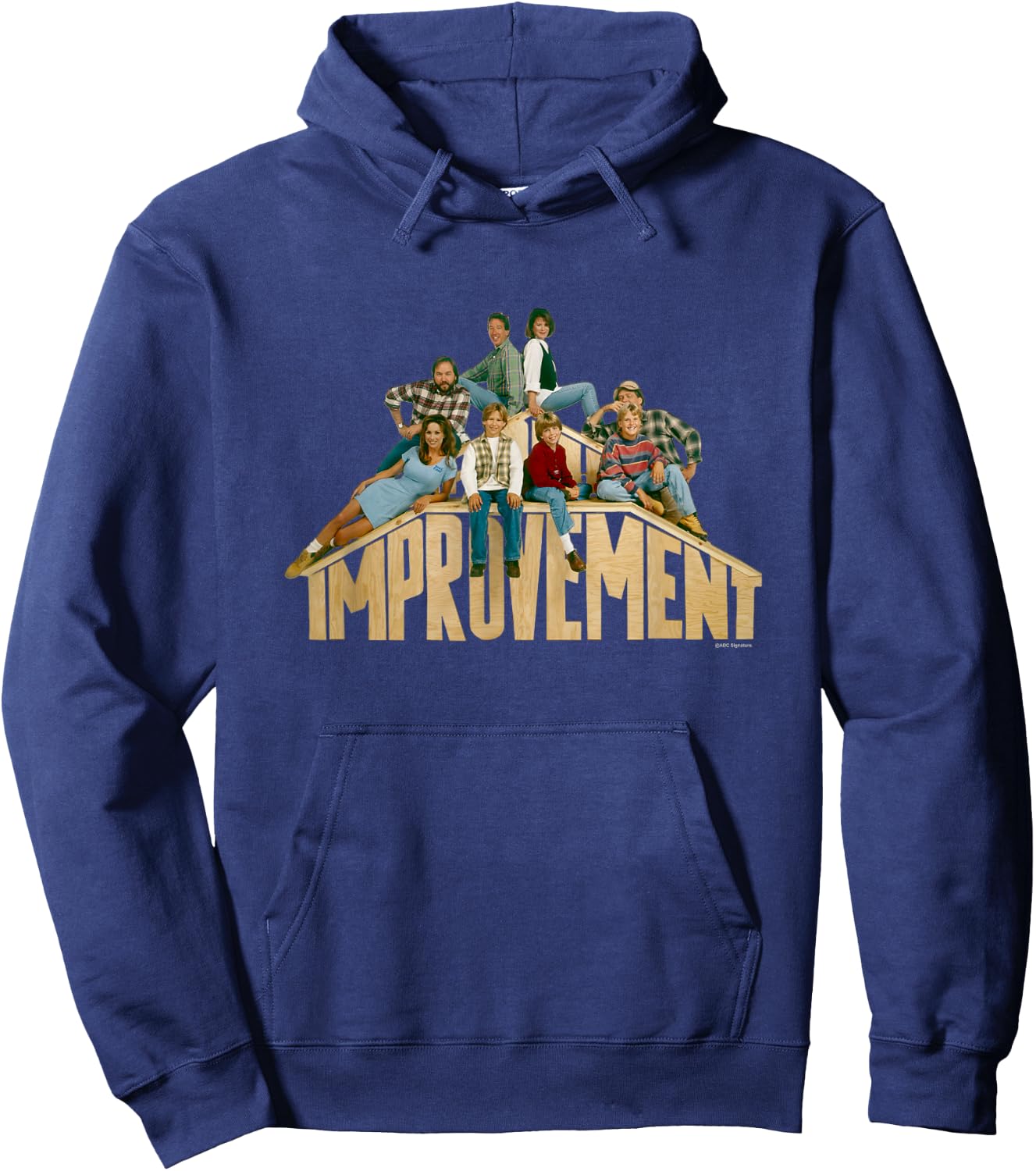 Home Improvement Iconic Epic Retro Group Shot Chest Poster Hoodie - Hoodie | Navy