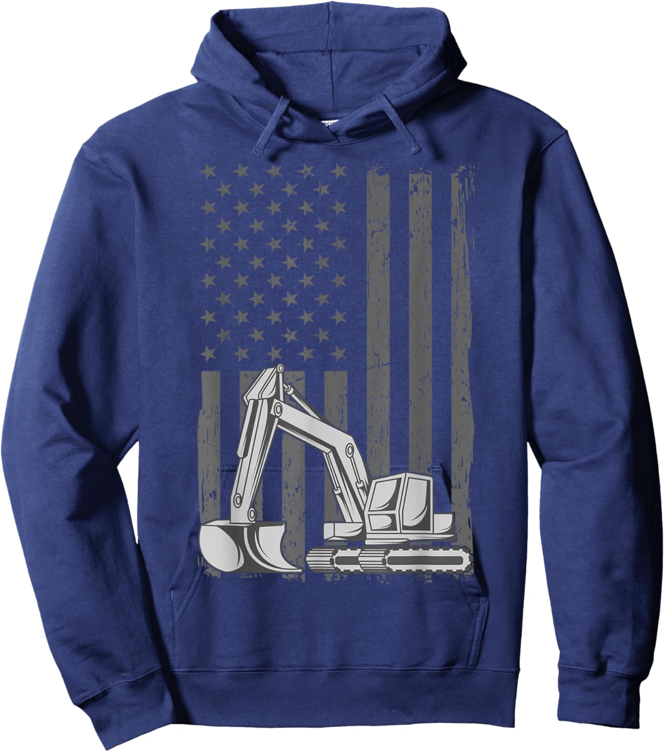 Heavy Equipment Operator Excavator US Independence Day Hoodie - Hoodie | Navy