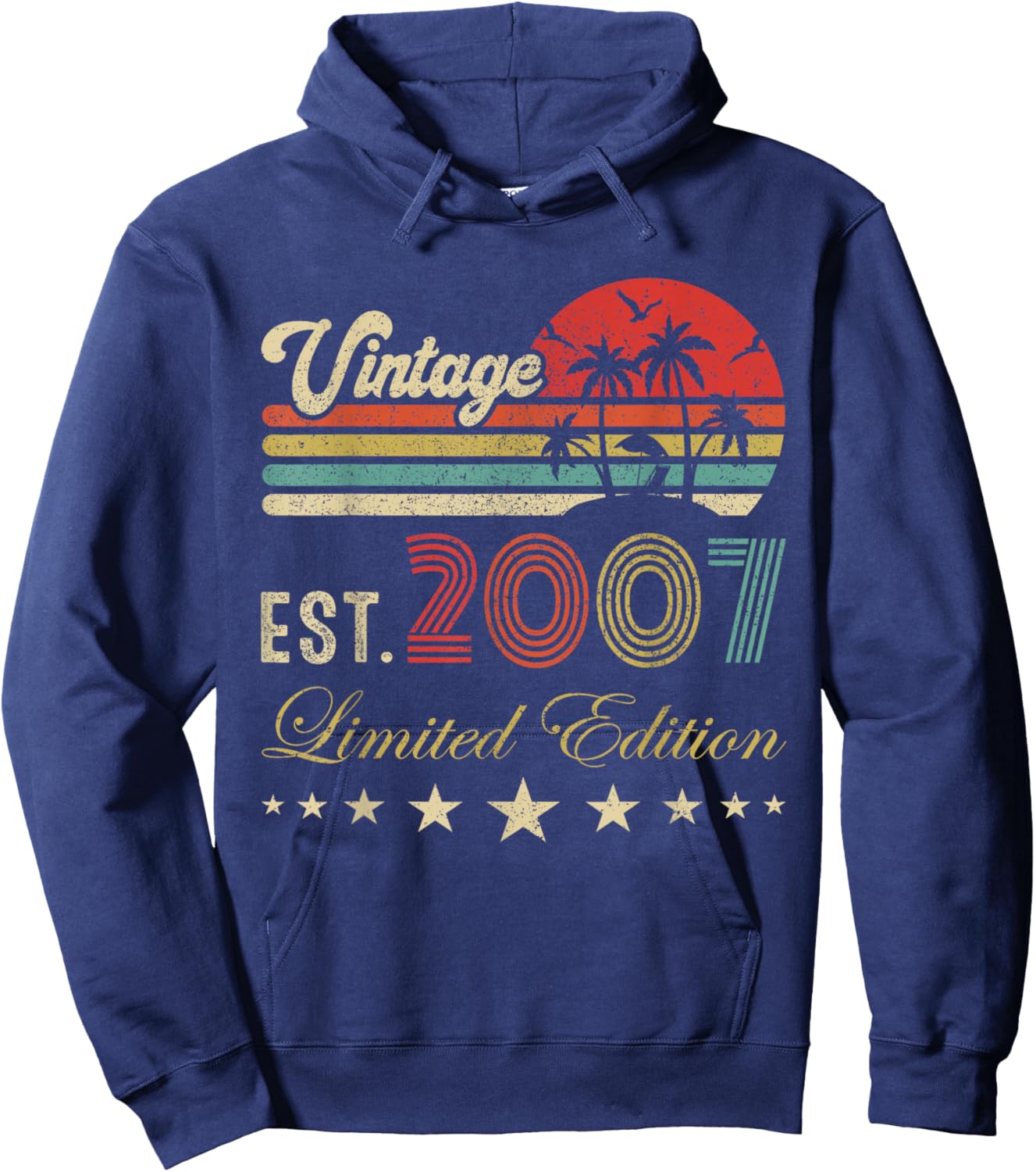 18th Years Old Vintage Limited 2007 Edition 18 Birthday Hoodie - Hoodie | Navy