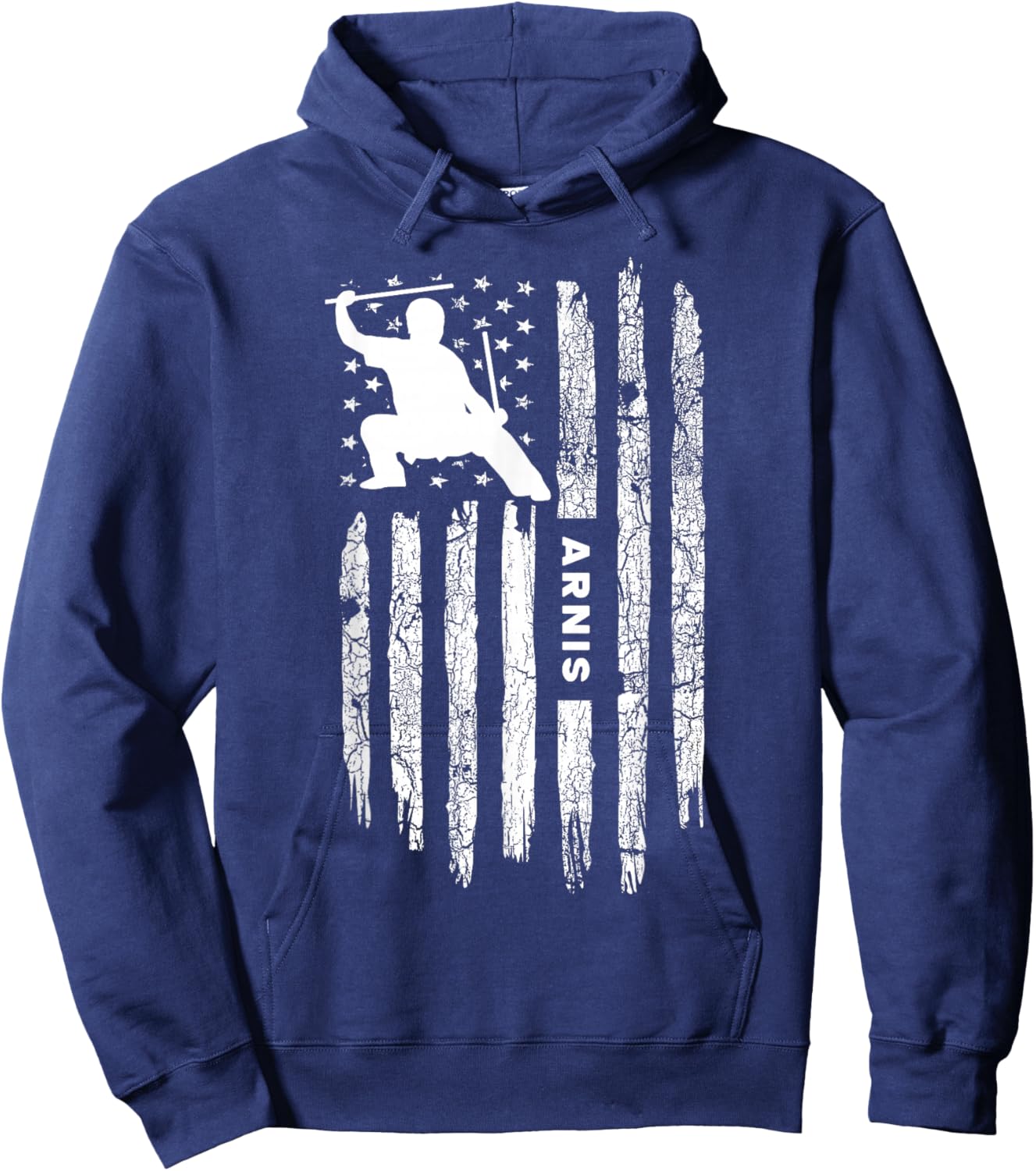 American Flag Arnis Clothing - Kali Eskrima Escrima Arnis Hoodie - Hoodie | Navy