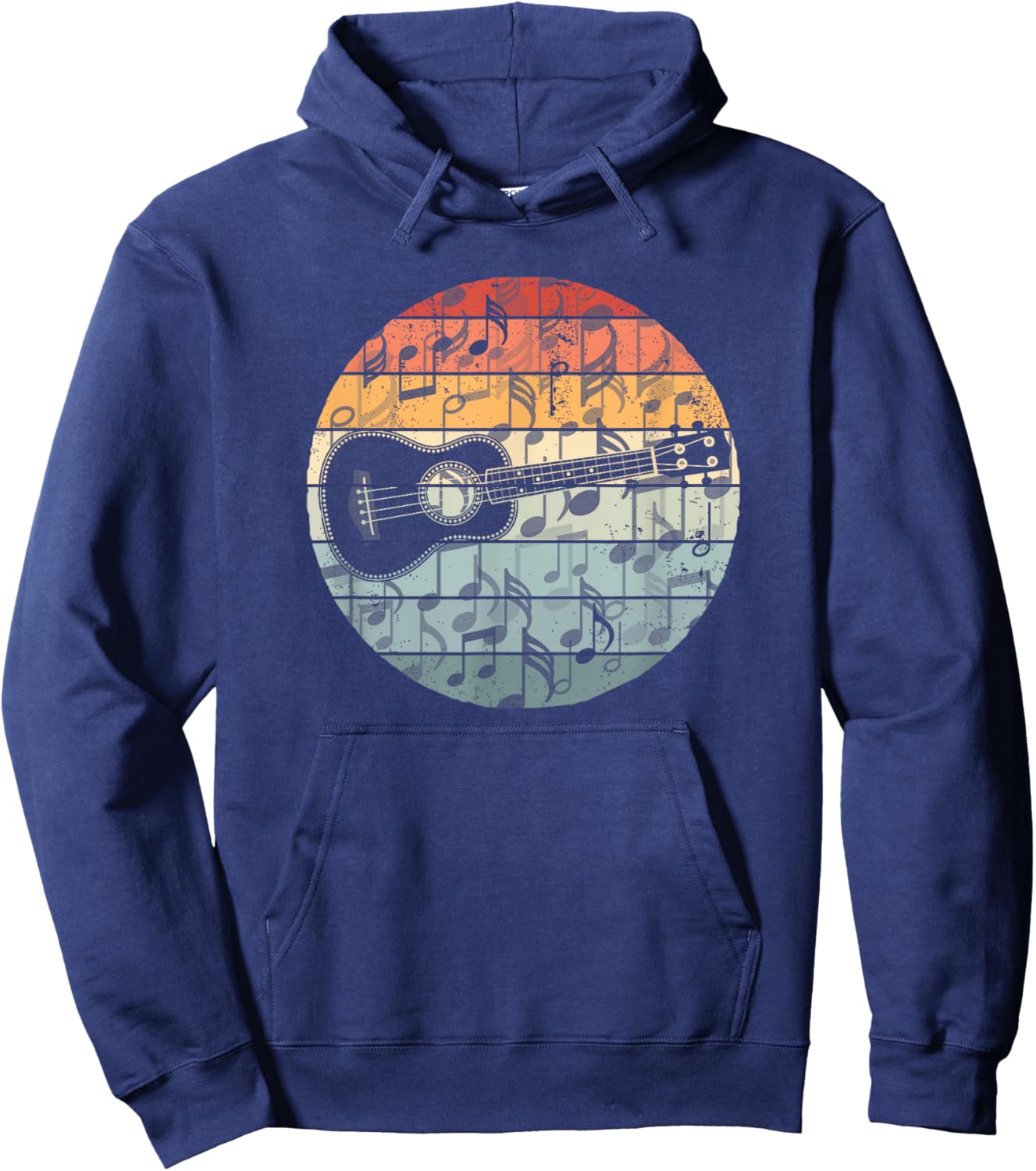 Retro Uke Ukulele Player Funny Ukulele Music Hoodie - Hoodie | Navy