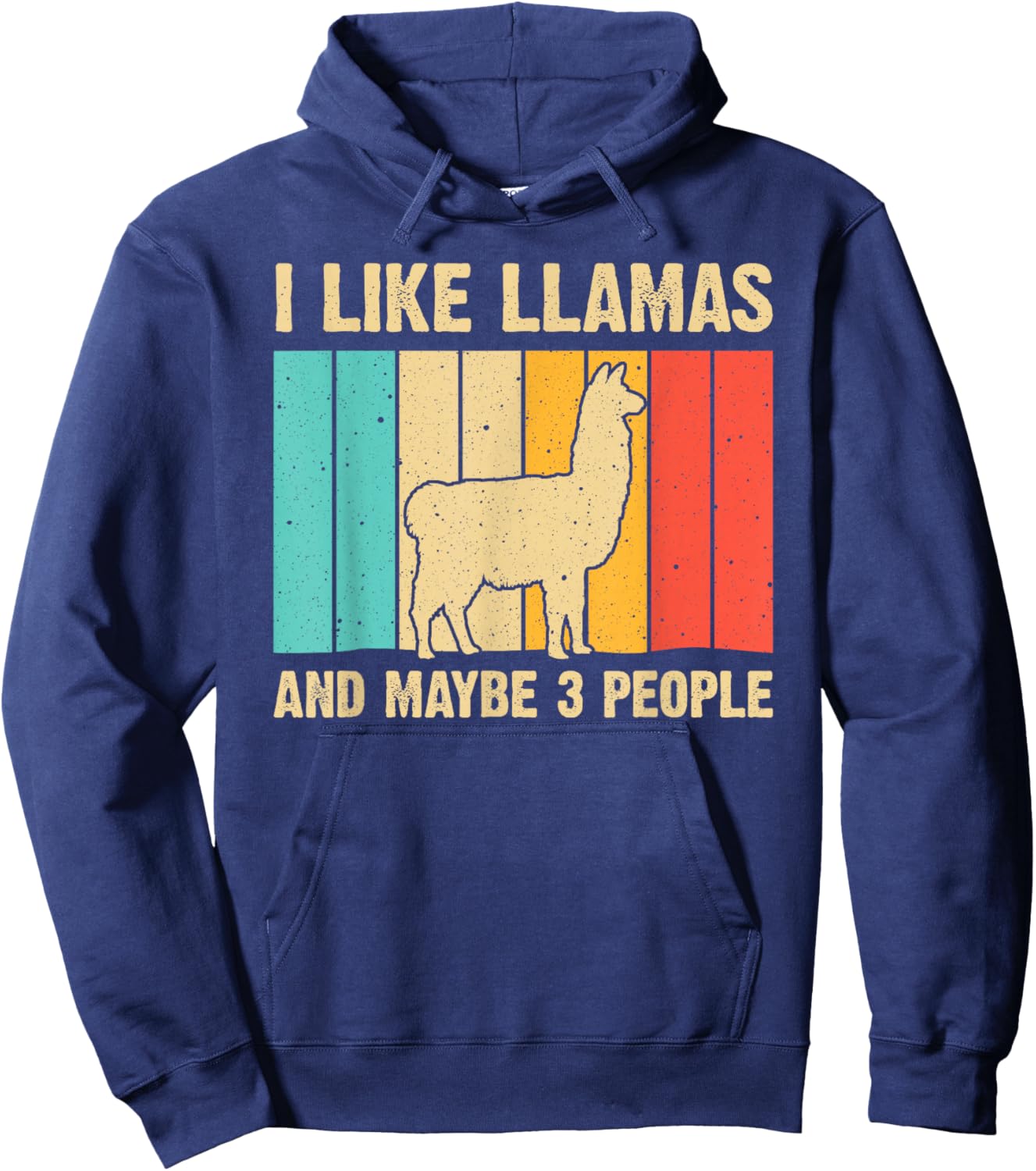 Funny Llama Design For Kids Men Women Alpaca Lover Farming Hoodie - Hoodie | Navy