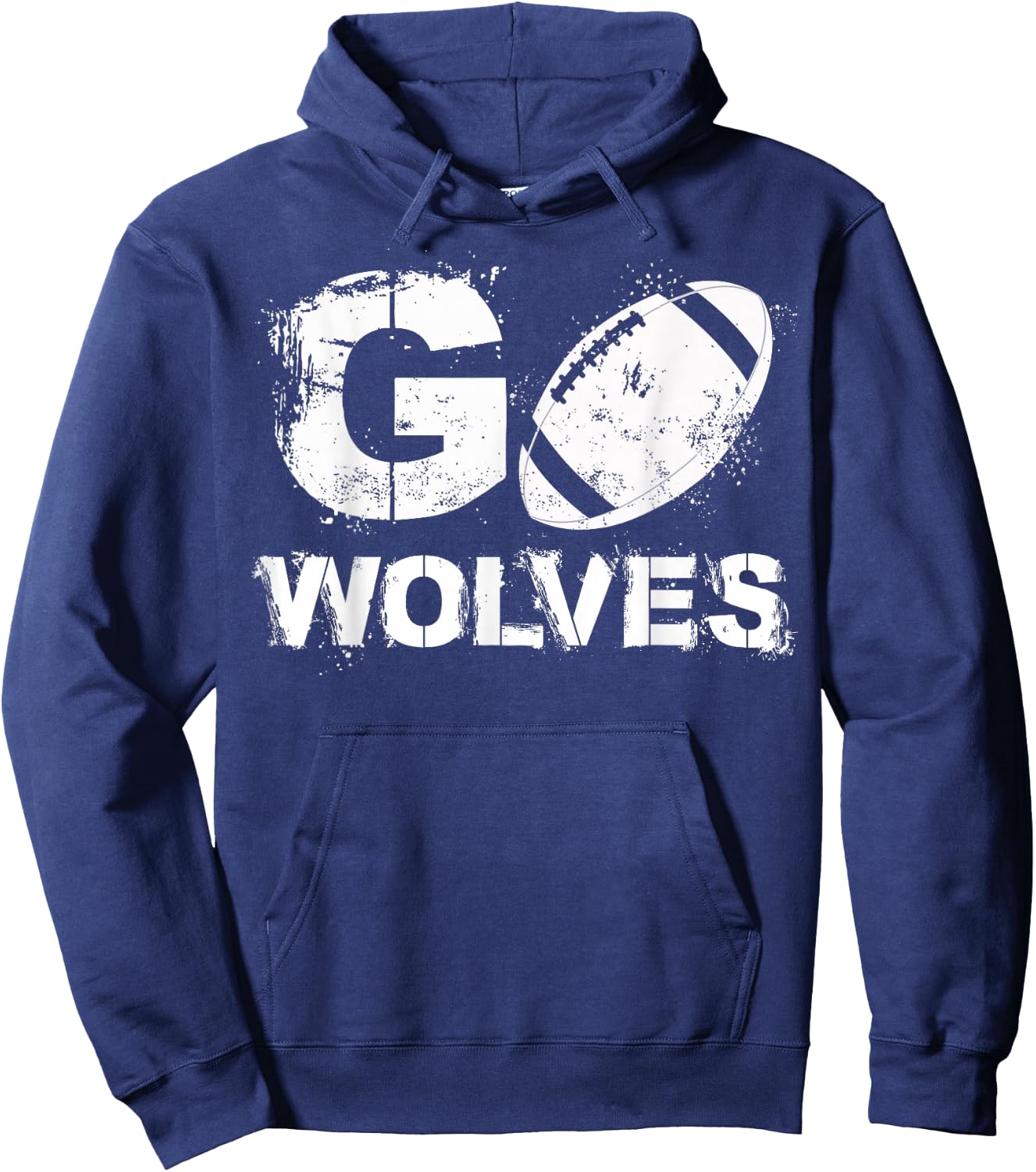 Football Go Wolves Hoodie - Hoodie | Navy