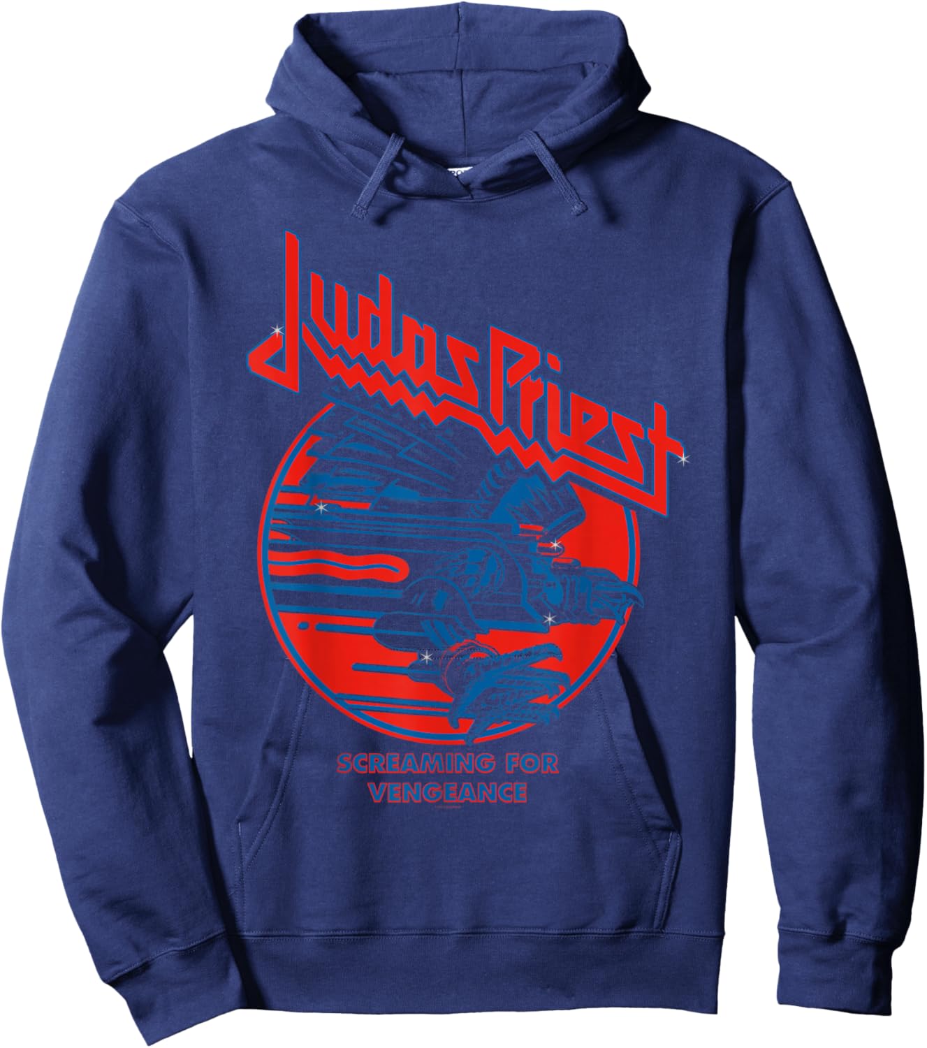 Judas Priest - Screaming for Vengeance Blue Eagle Small Hoodie - Hoodie | Navy