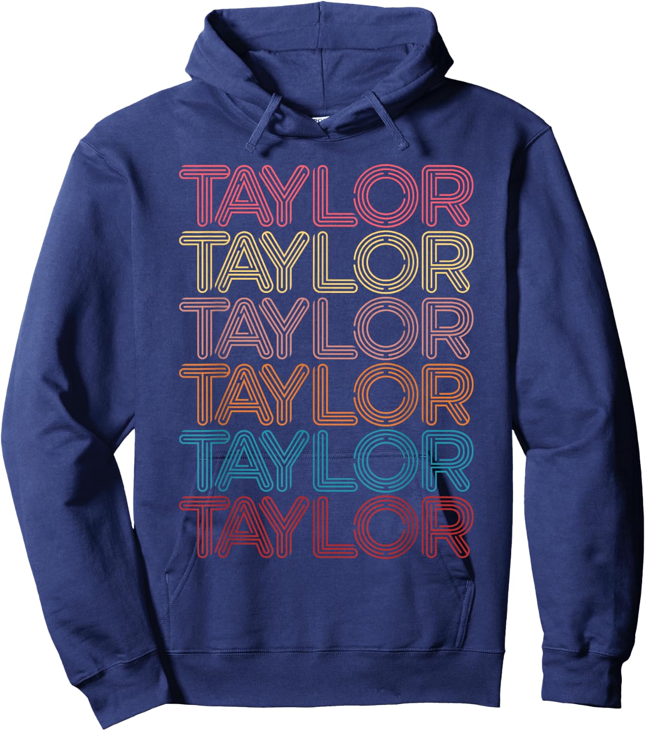 Retro Taylor First Name Vintage Taylor Hoodie - Hoodie | Navy