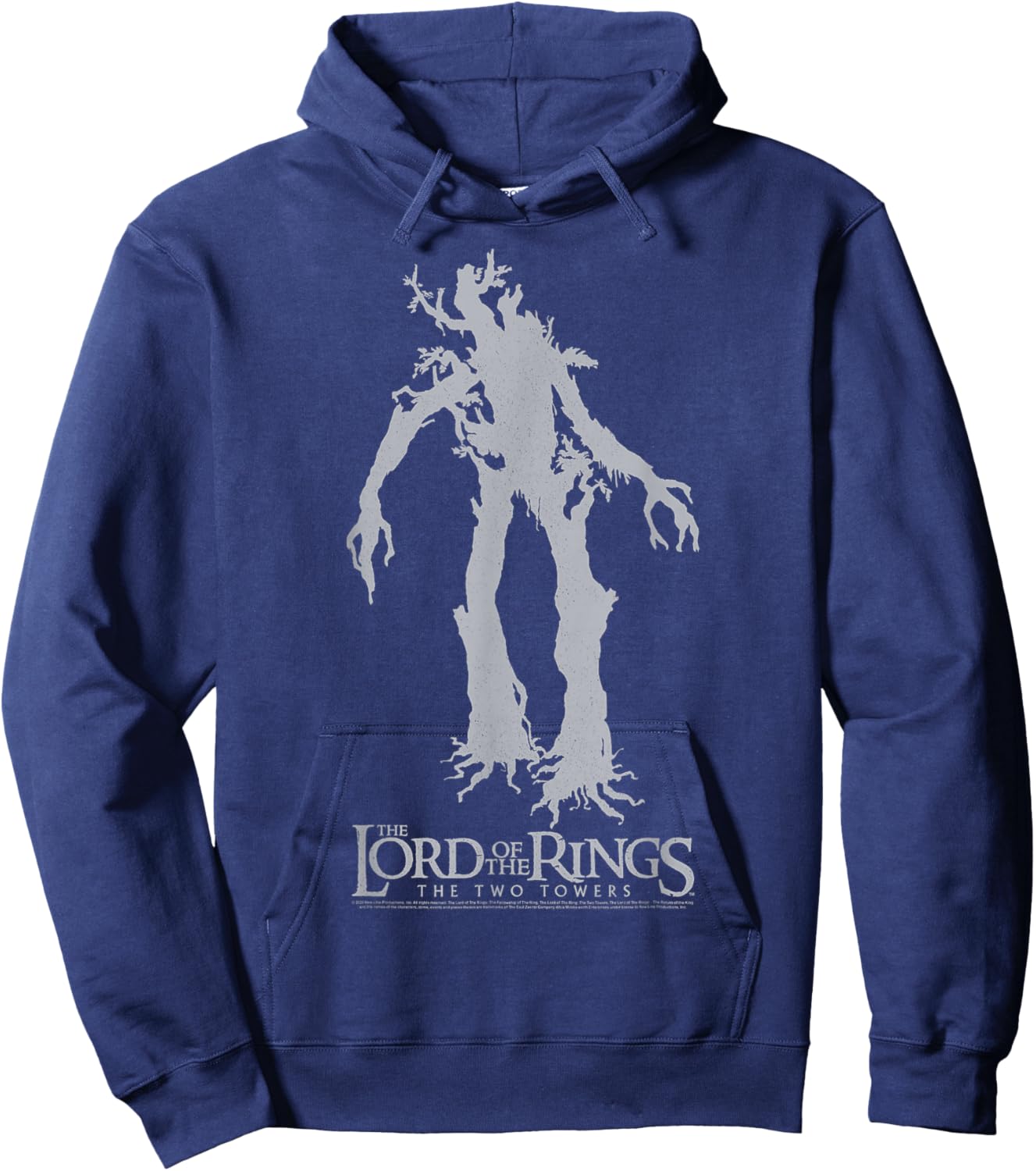 Lord Of The Rings Ents Silhouette Logo Hoodie - Hoodie | Navy