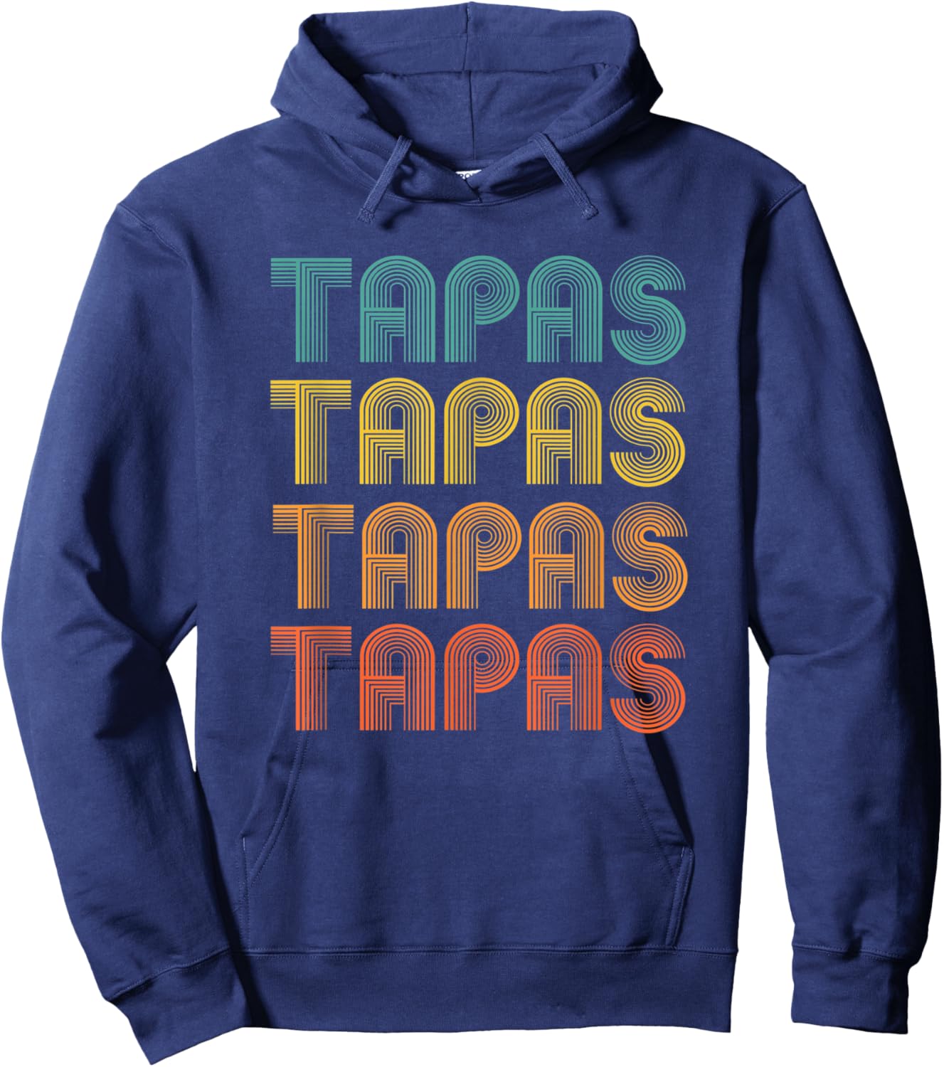 Tapas, word design of Comfort foods, Spanish Cuisine Hoodie - Hoodie | Navy