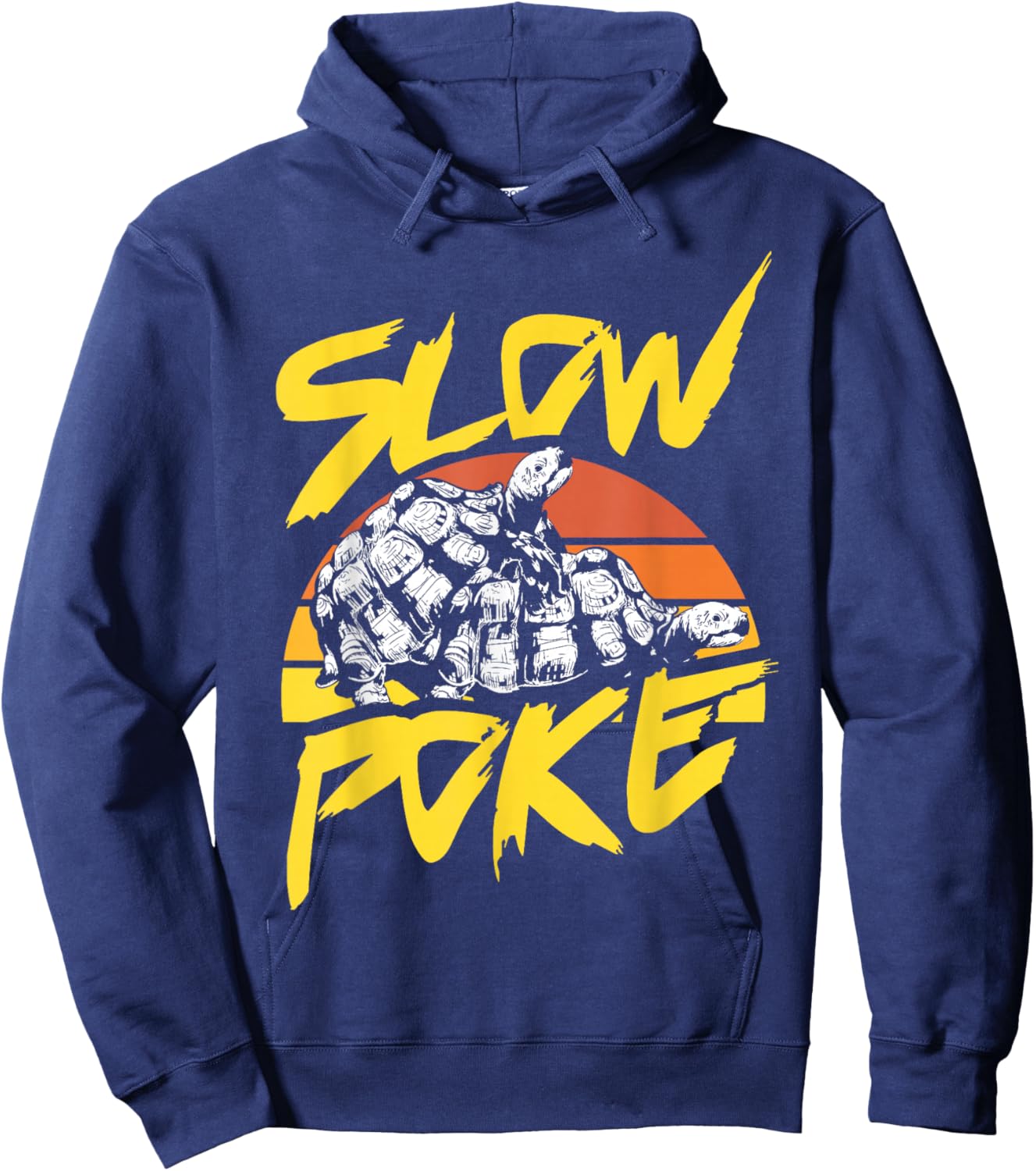 Funny - Slow Poke Turtle - Vintage Slowpoke Hoodie - Hoodie | Navy