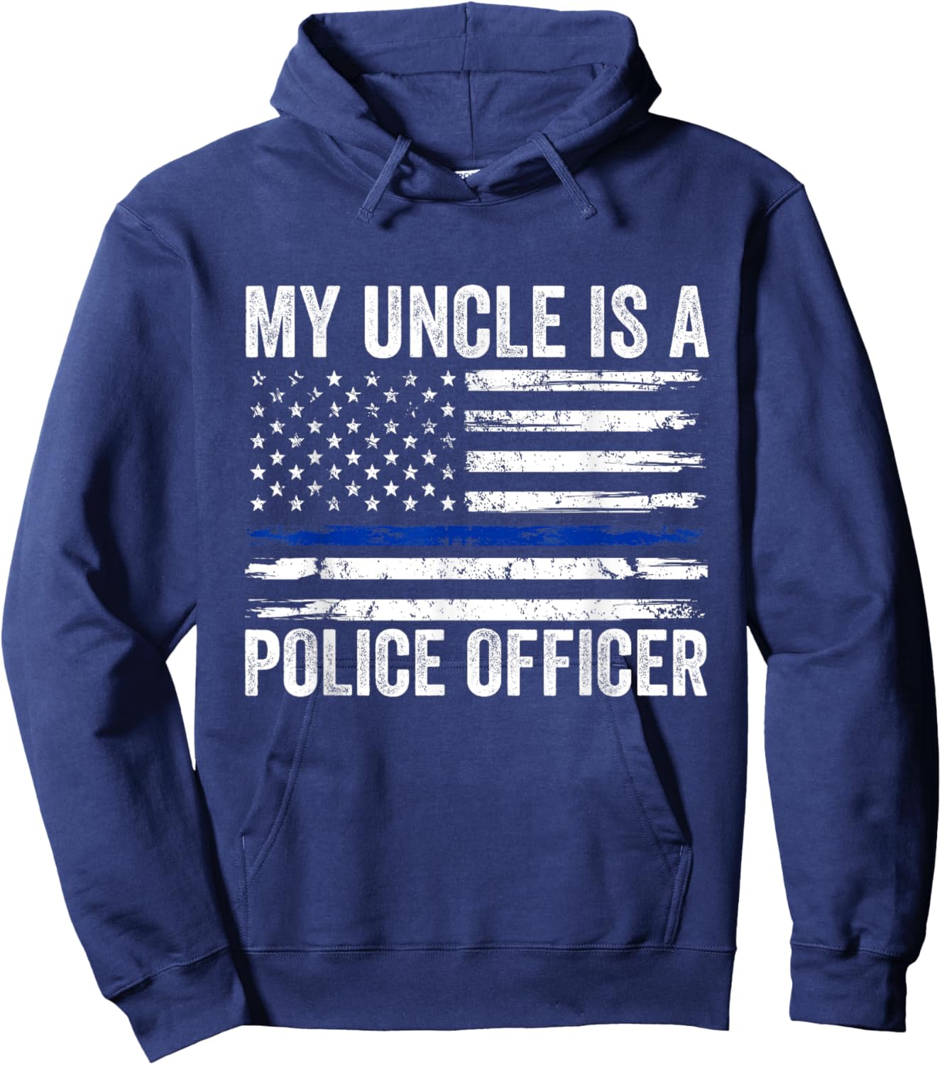 My Uncle Is A Police Officer Niece Nephew Police Uncle Kids Hoodie - Hoodie | Navy