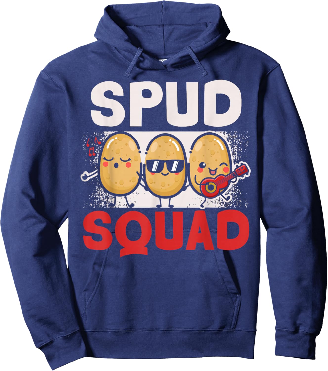Spud Squad Potato Lover Vegan French Fries Tater Tots Hoodie - Hoodie | Navy