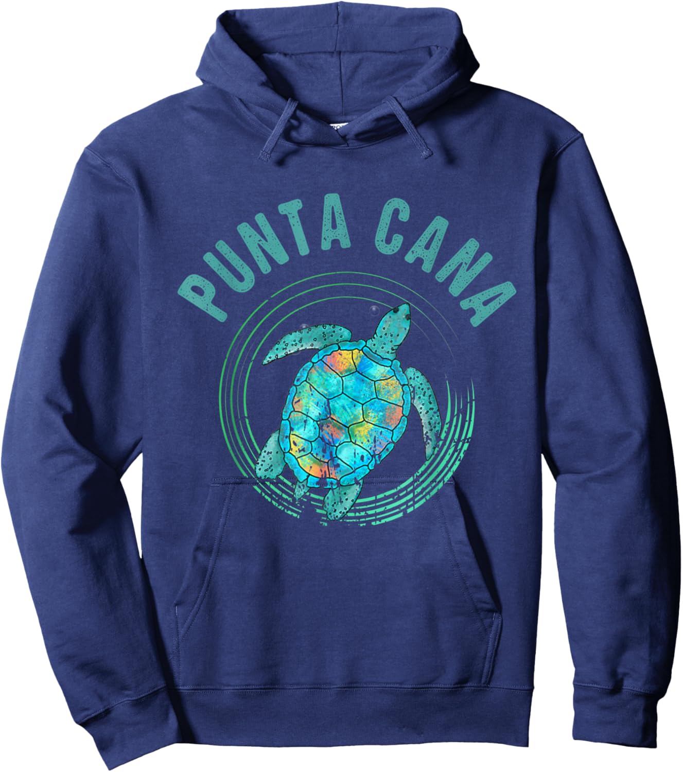 Punta Cana 2022 Beach Design/Sea Turtle Illustration Gift Hoodie - Hoodie | Navy