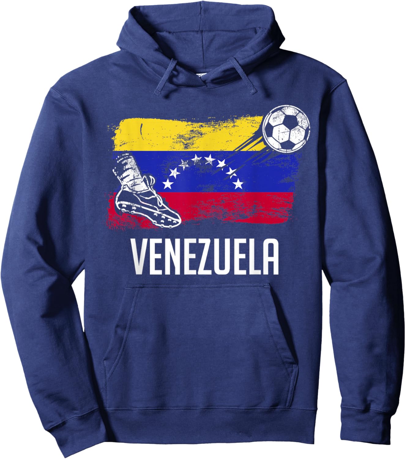 Venezuela Flag Jersey Venezuelan Soccer Team Venezuelan Hoodie - Hoodie | Navy