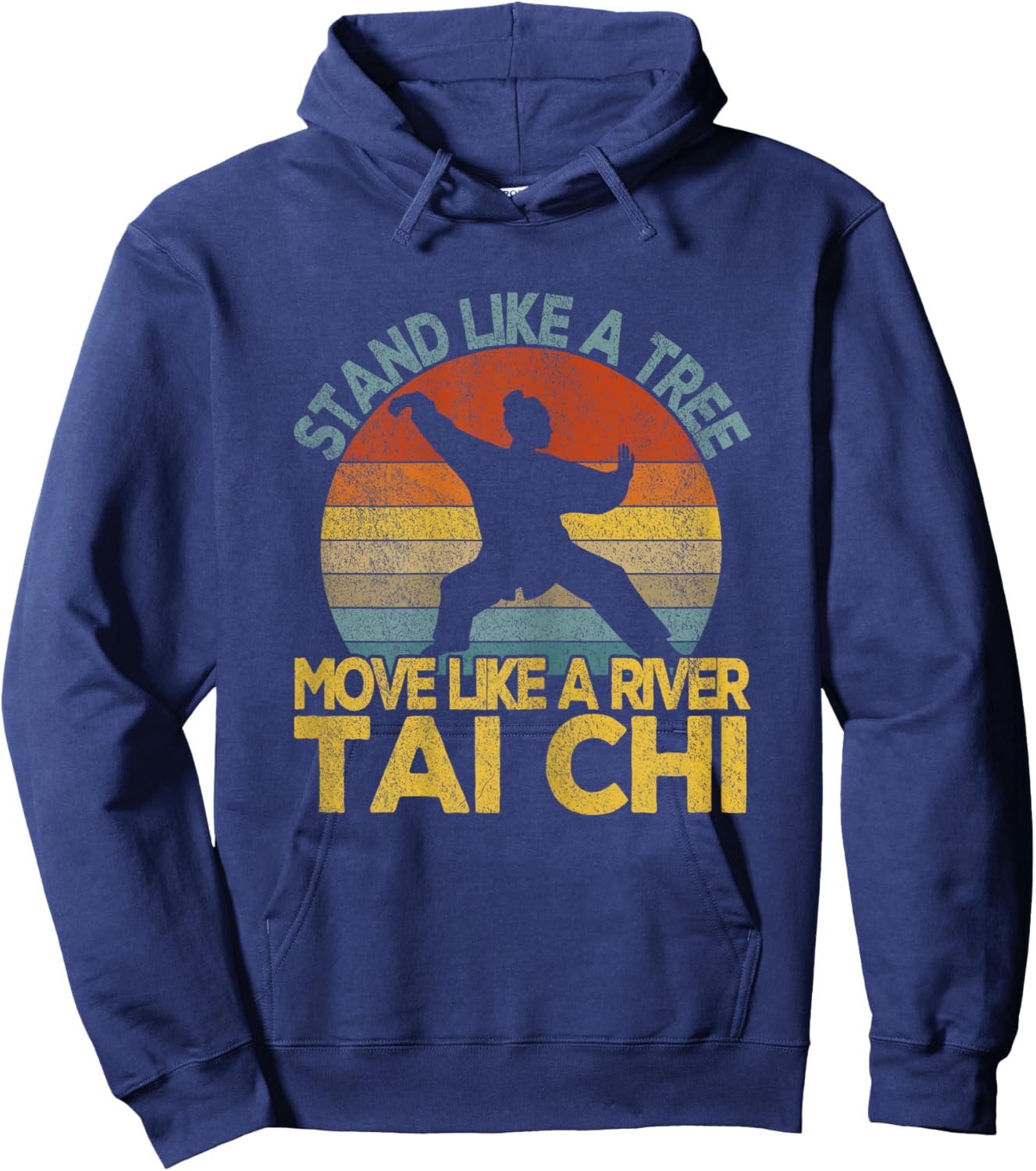 Funny Tai Chi Chinese Martial Arts Taiji Retro Vintage Hoodie - Hoodie | Navy