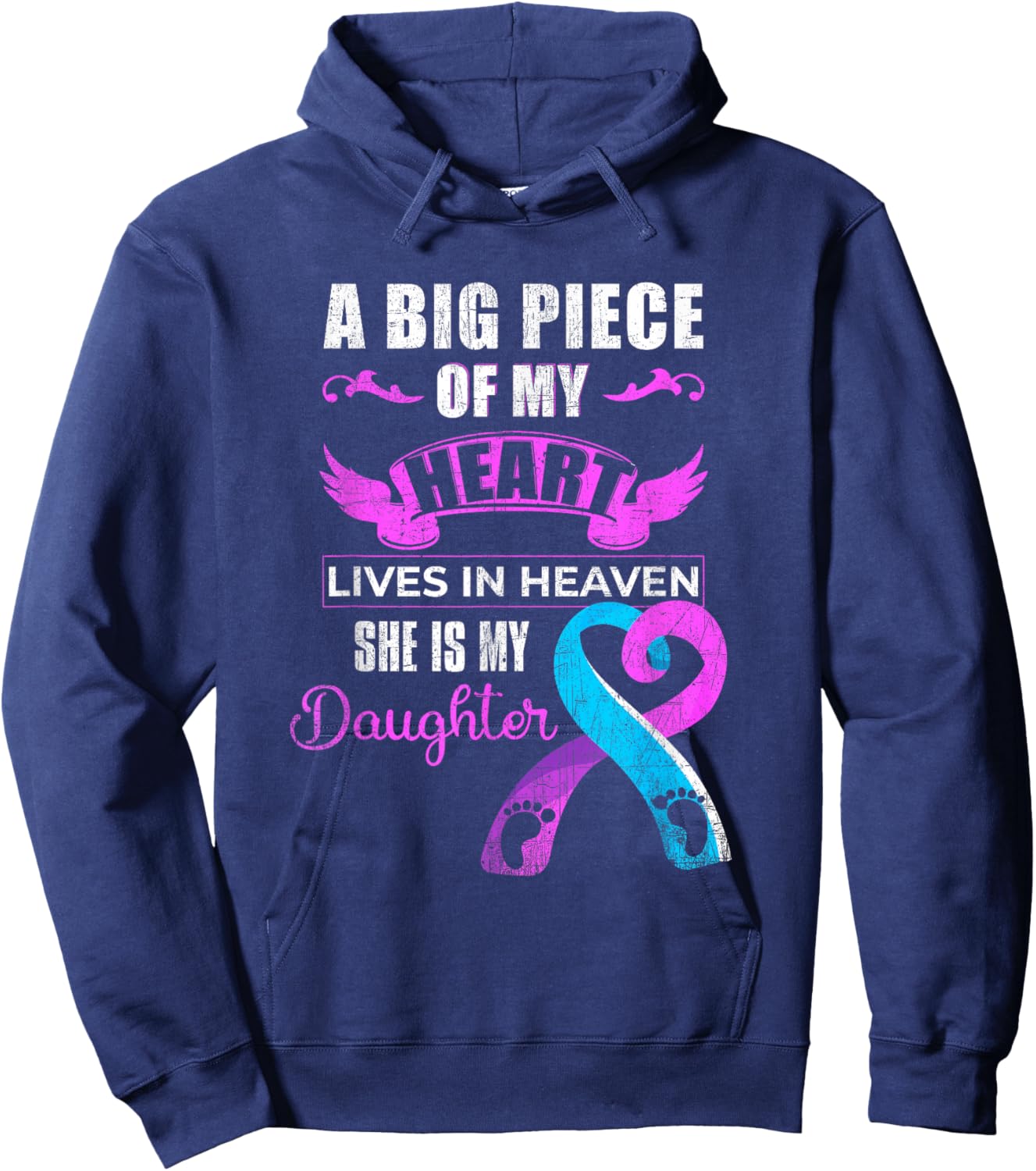Baby Loss Awareness Week 2024 - Infant Loss Awareness Month Hoodie - Hoodie | Navy