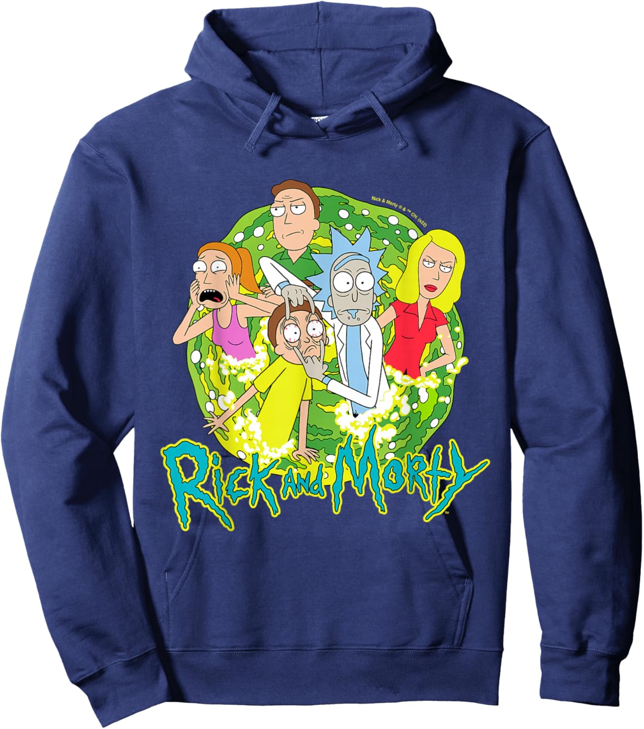 Rick & Morty Group Portal Hoodie - Hoodie | Navy