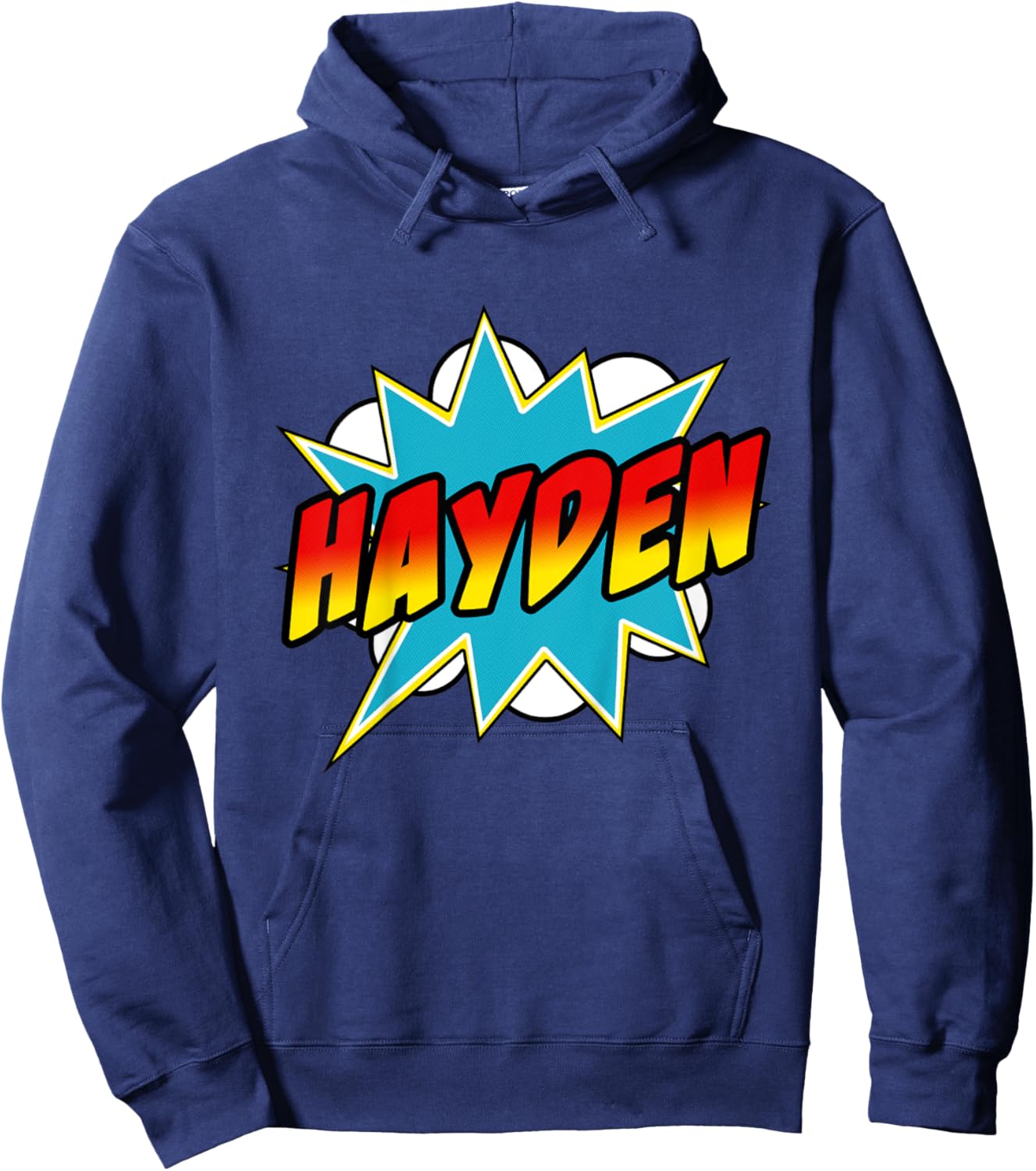 Kids Boys Hayden Comic Book Superhero Name Hoodie - Hoodie | Navy