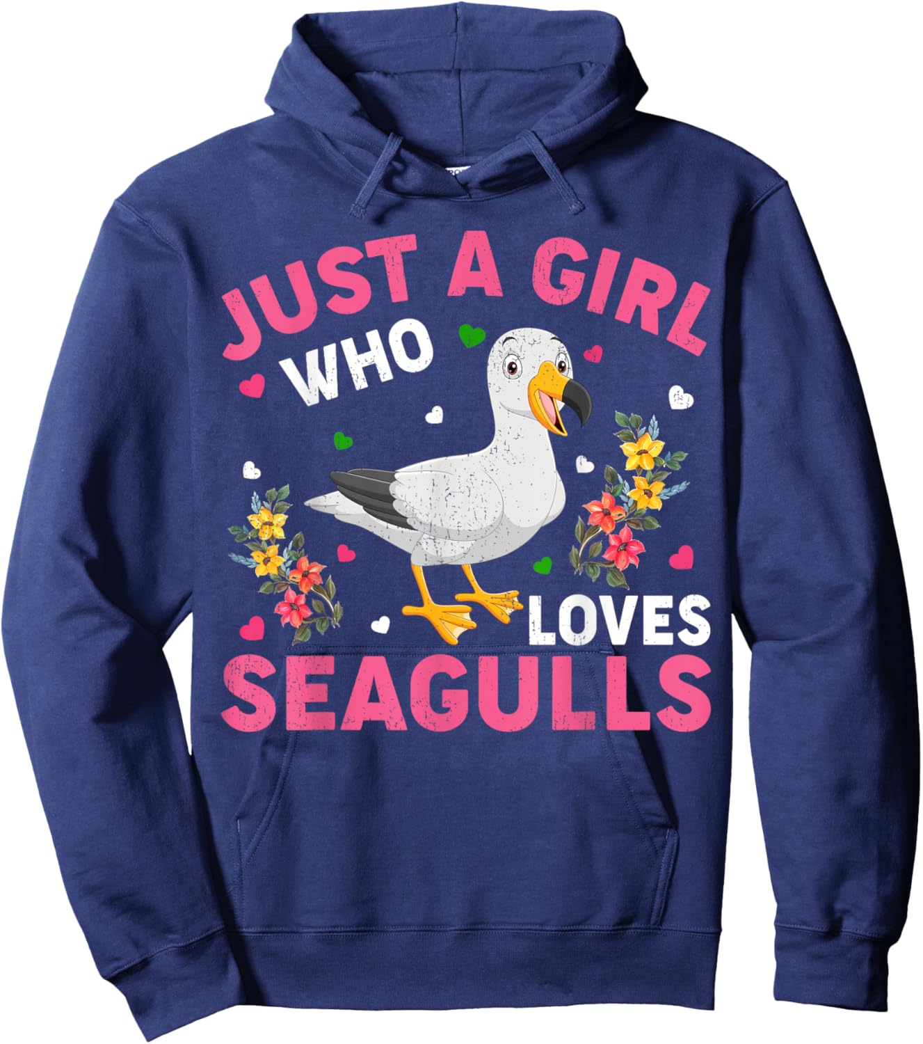 Seagull Bird Lover Just A Girl Who Loves Seagulls Hoodie - Hoodie | Navy