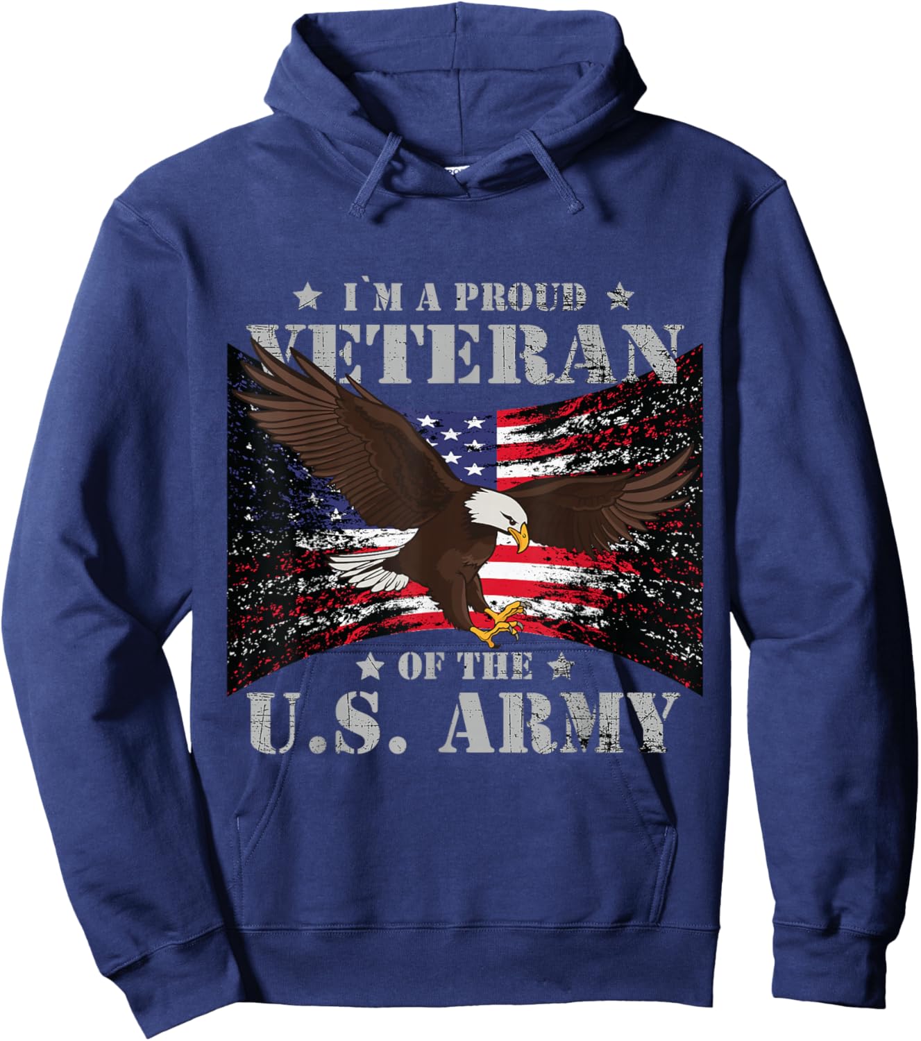 Proud U.S. Army Veteran Hoodie - Hoodie | Navy