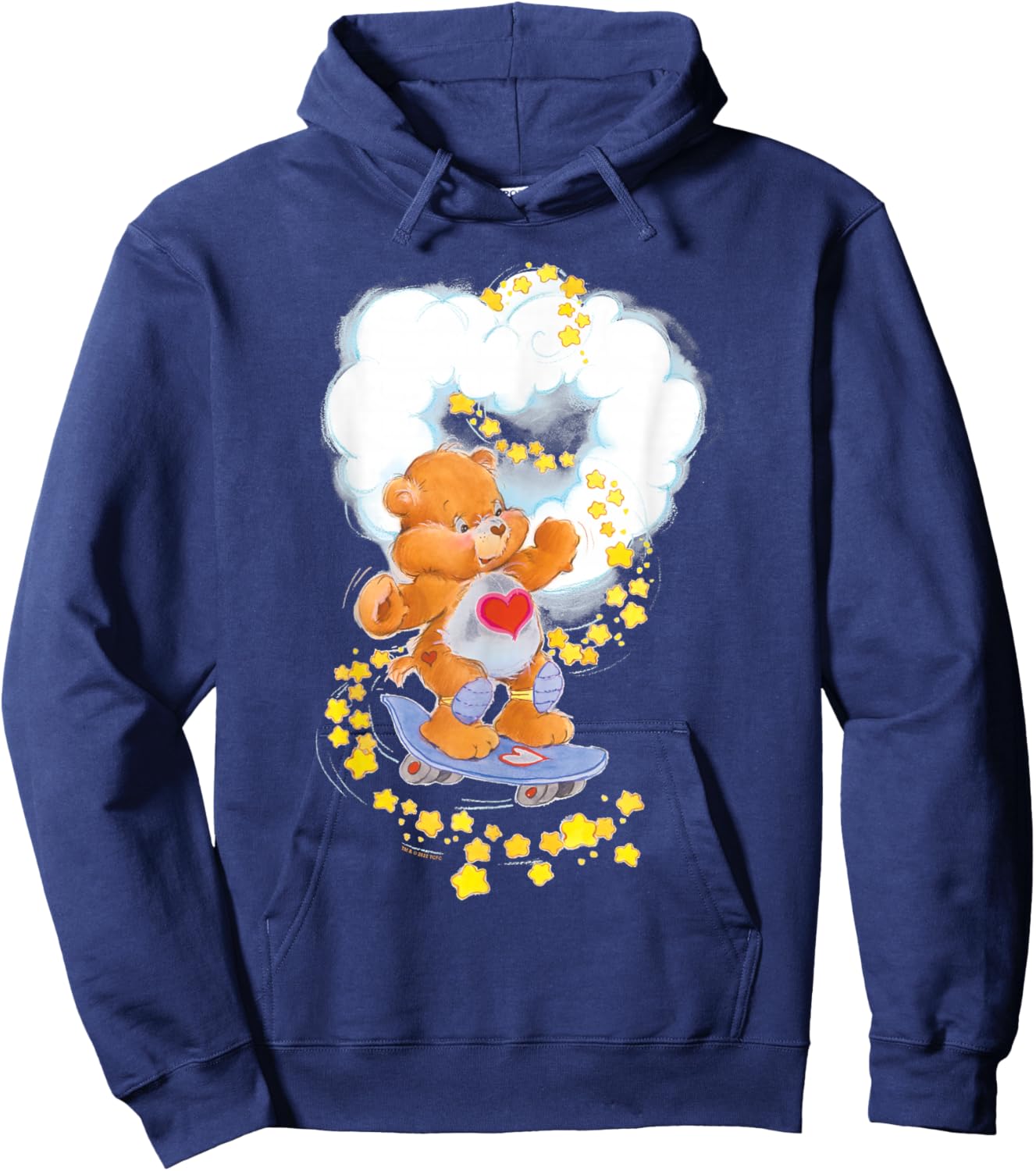 Care Bears Valentine's Day Tenderheart Skateboarding Bear Hoodie - Hoodie | Navy