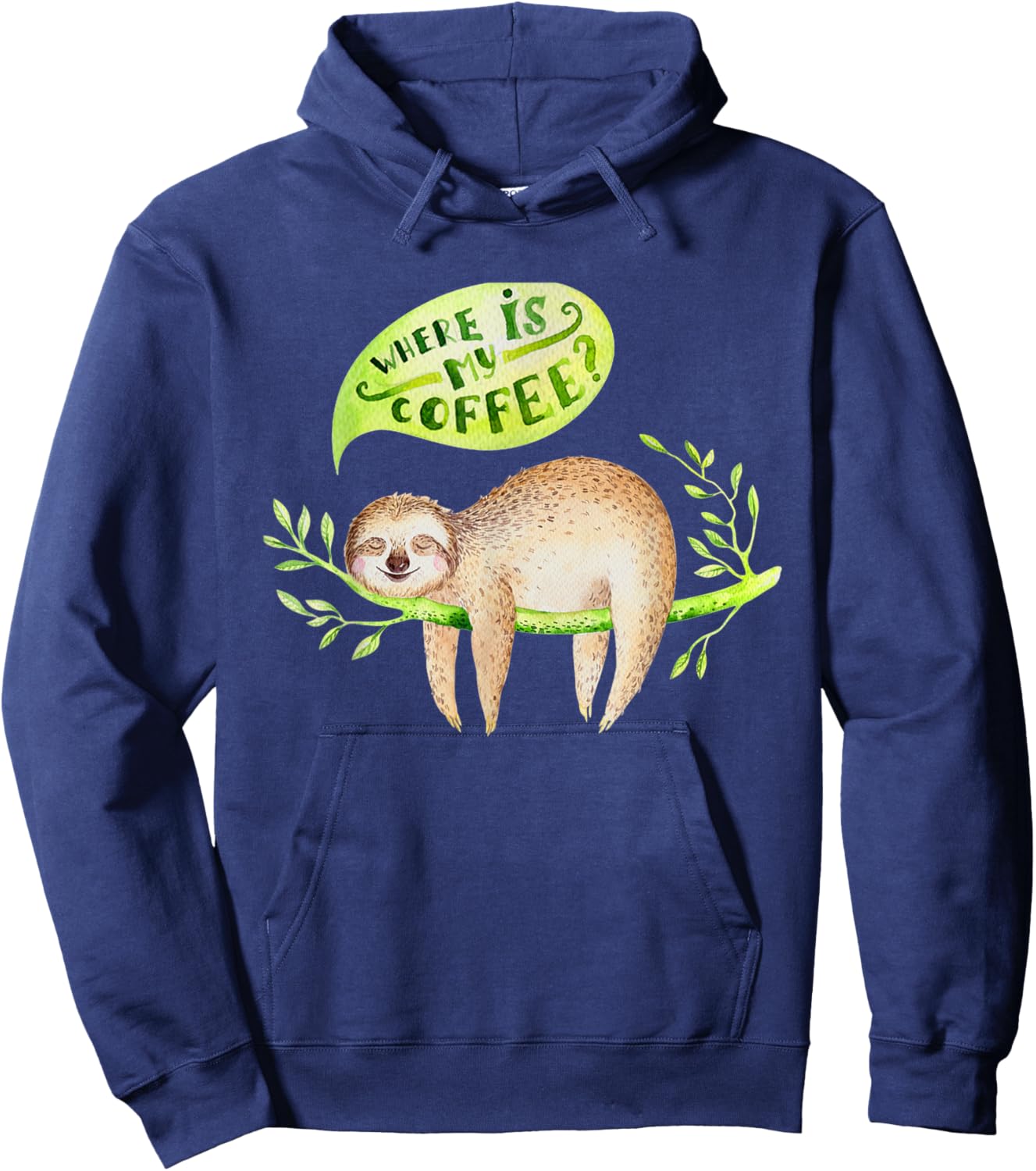 Cute Baby animals sloth nursery Hoodie - Hoodie | Navy