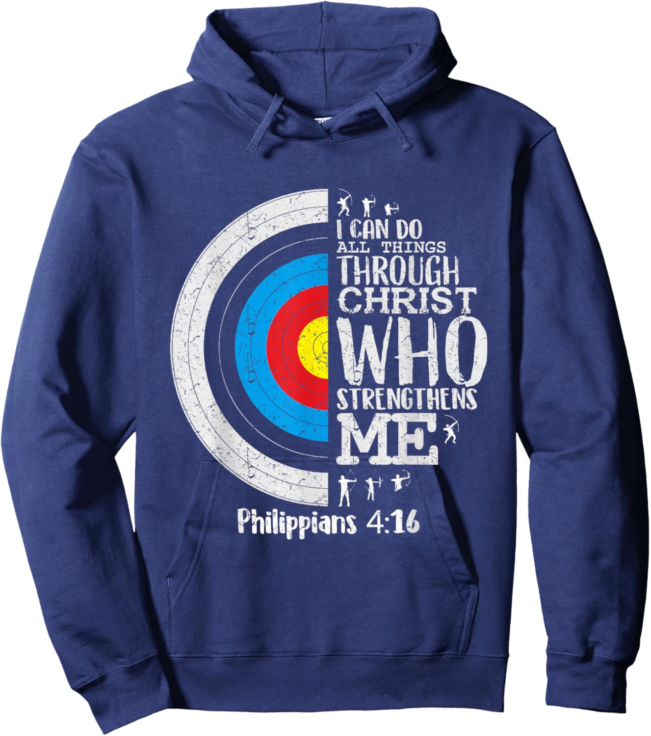 Cute Archery Shirts Archery Shirt For Girls Philippians 4 16 Hoodie - Hoodie | Navy