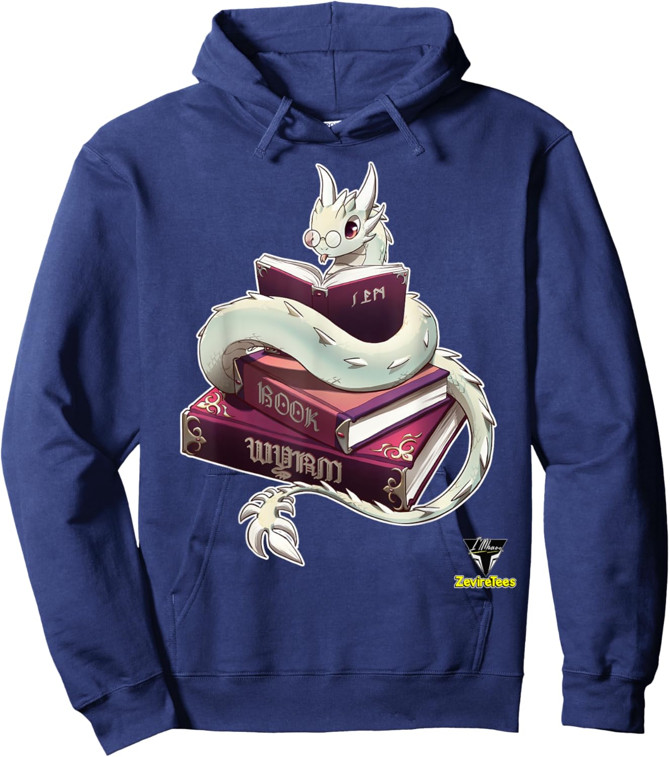 Book Wyrm Hoodie - Hoodie | Navy