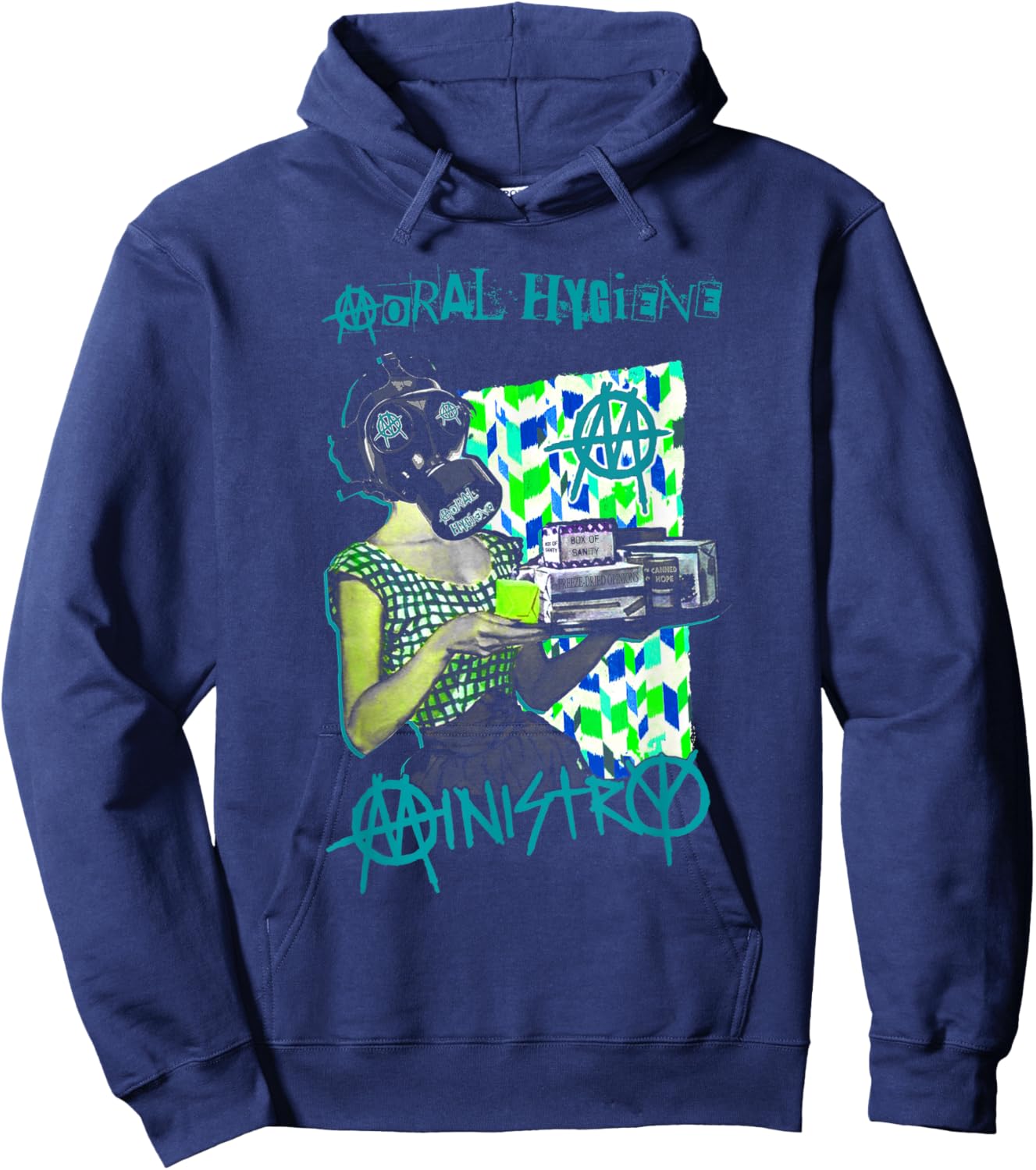 Ministry - Official Merchandise - Gas Mask Betty Hoodie - Hoodie | Navy