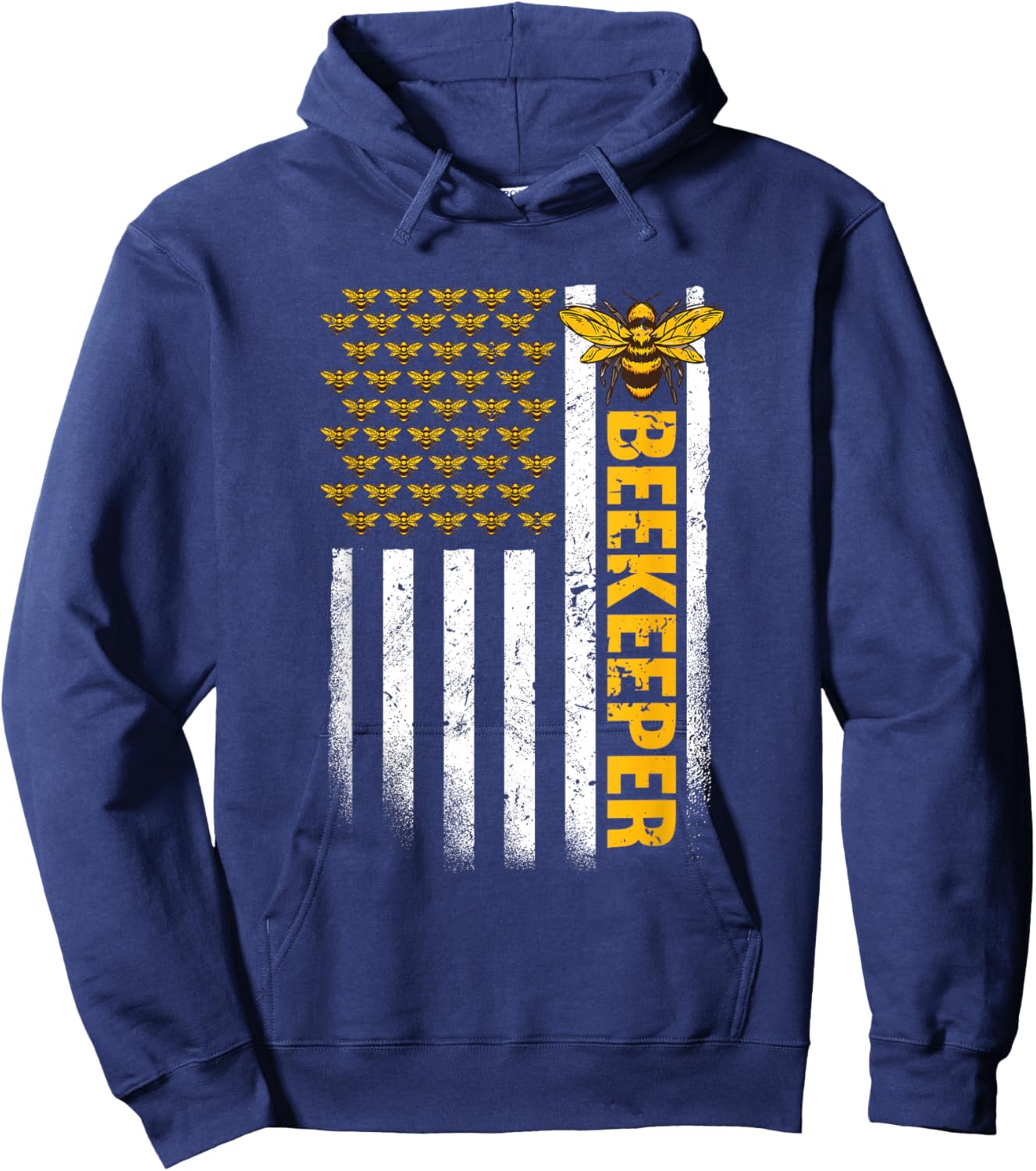 Beekeeper US Flag Beekeeping Hoodie - Hoodie | Navy