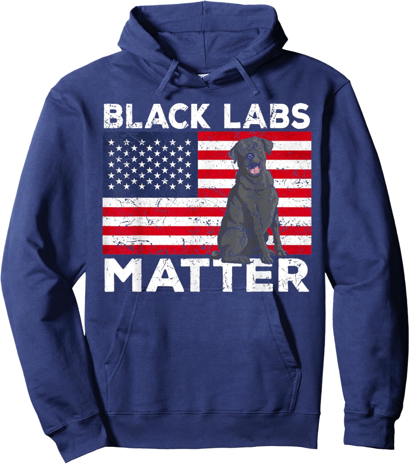 Black Labs Matter Parody Labrador Dog 4th Of July Hoodie - Hoodie | Navy