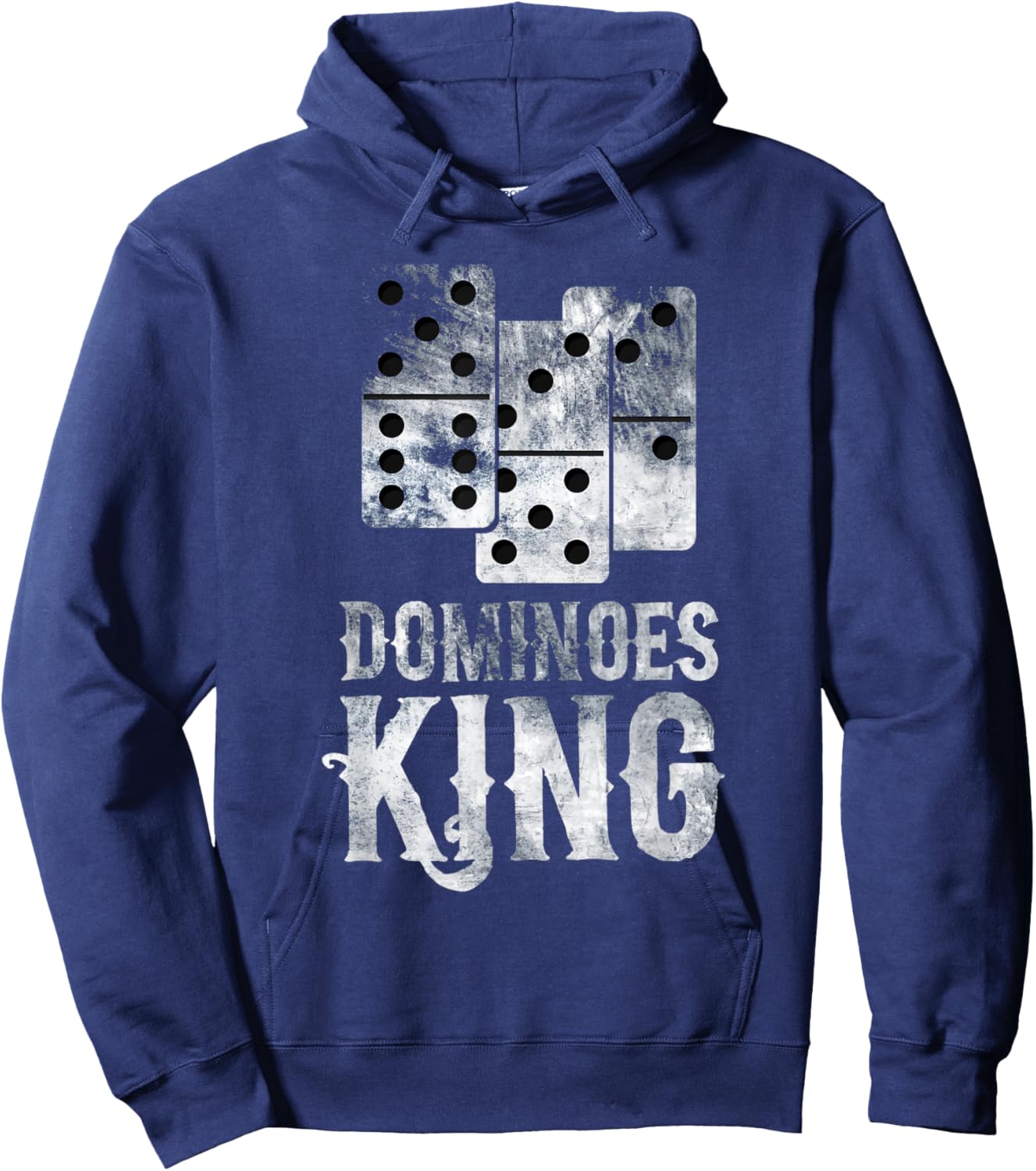 Dominoes King - Domino Player Dominoes Lover Tile Game Hoodie - Hoodie | Navy