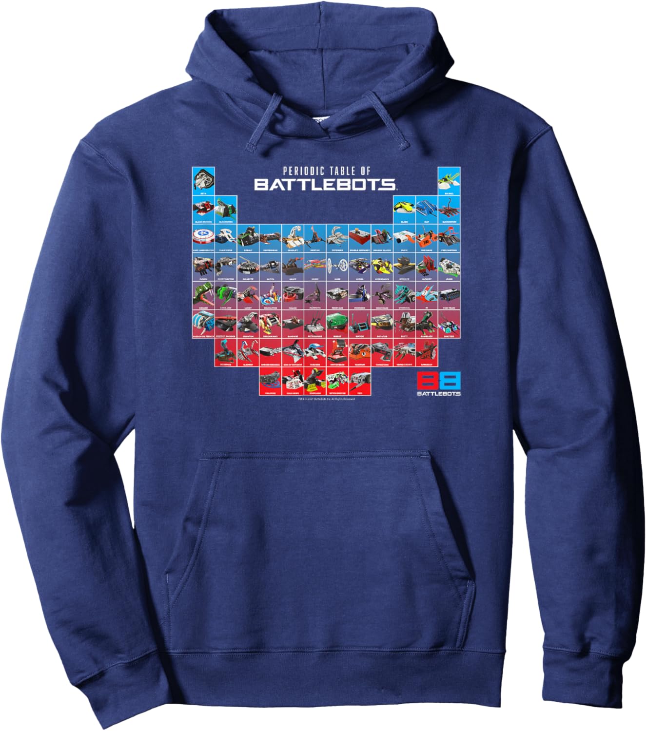 BattleBots Periodic Table of BattleBots Small Hoodie - Hoodie | Navy
