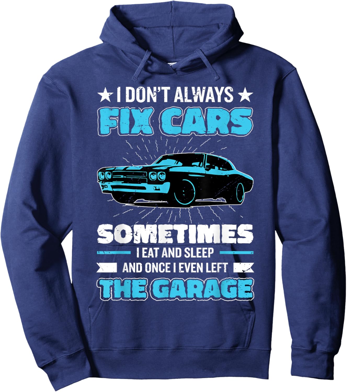 Funny Car Mechanic Design Automobile Mechanic Garage Hoodie - Hoodie | Navy