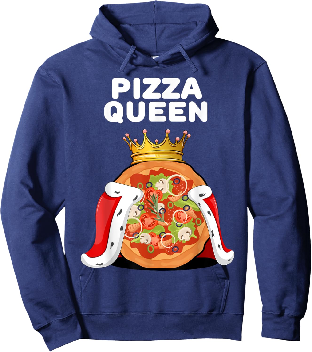 Pizza Queen | Italian Food Pizza Lover Shirt | Pizza Hoodie - Hoodie | Navy