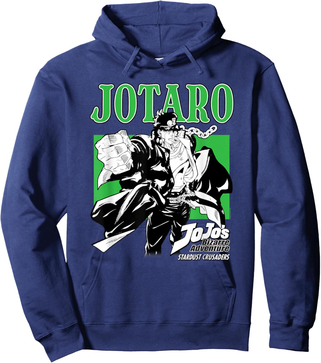 JoJo's Bizarre Adventure Stardust Crusaders Jotaro Anime Hoodie - Hoodie | Navy