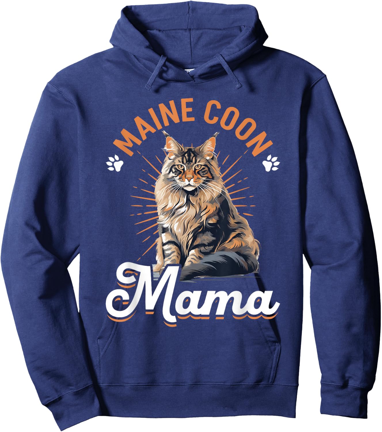 Maine Coon Cat Breed Pet - Maine Coon Mama Hoodie - Hoodie | Navy