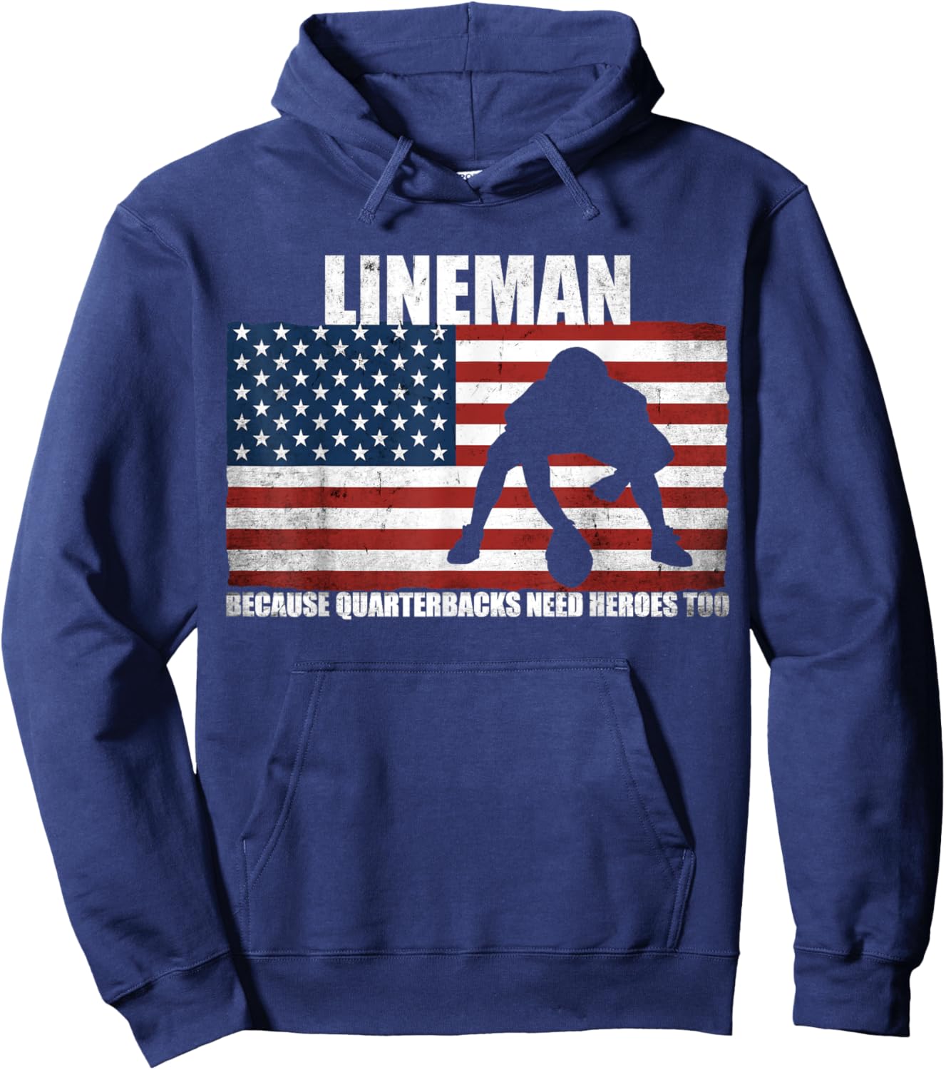 Funny Gift Football Player Lineman Football Hoodie - Hoodie | Navy