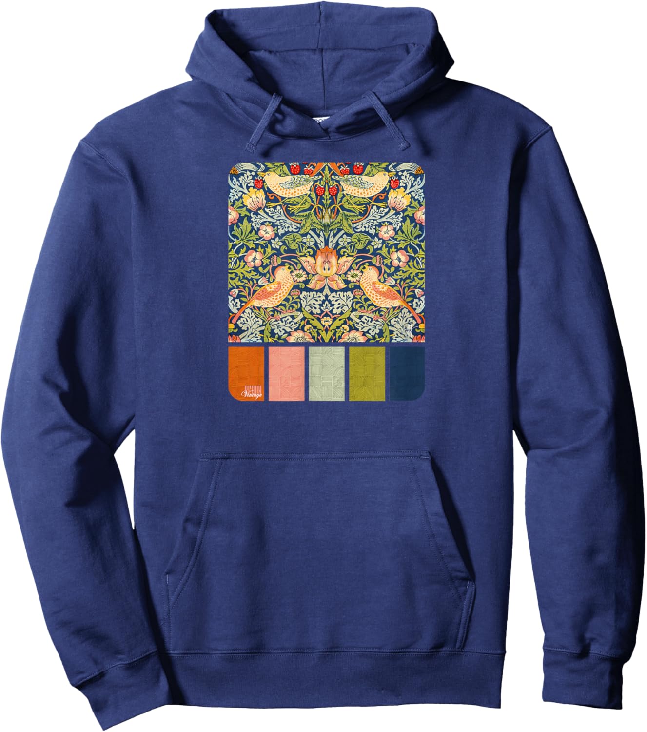 Color Swatch Collection No.2, Bird Lovers Hoodie - Hoodie | Navy