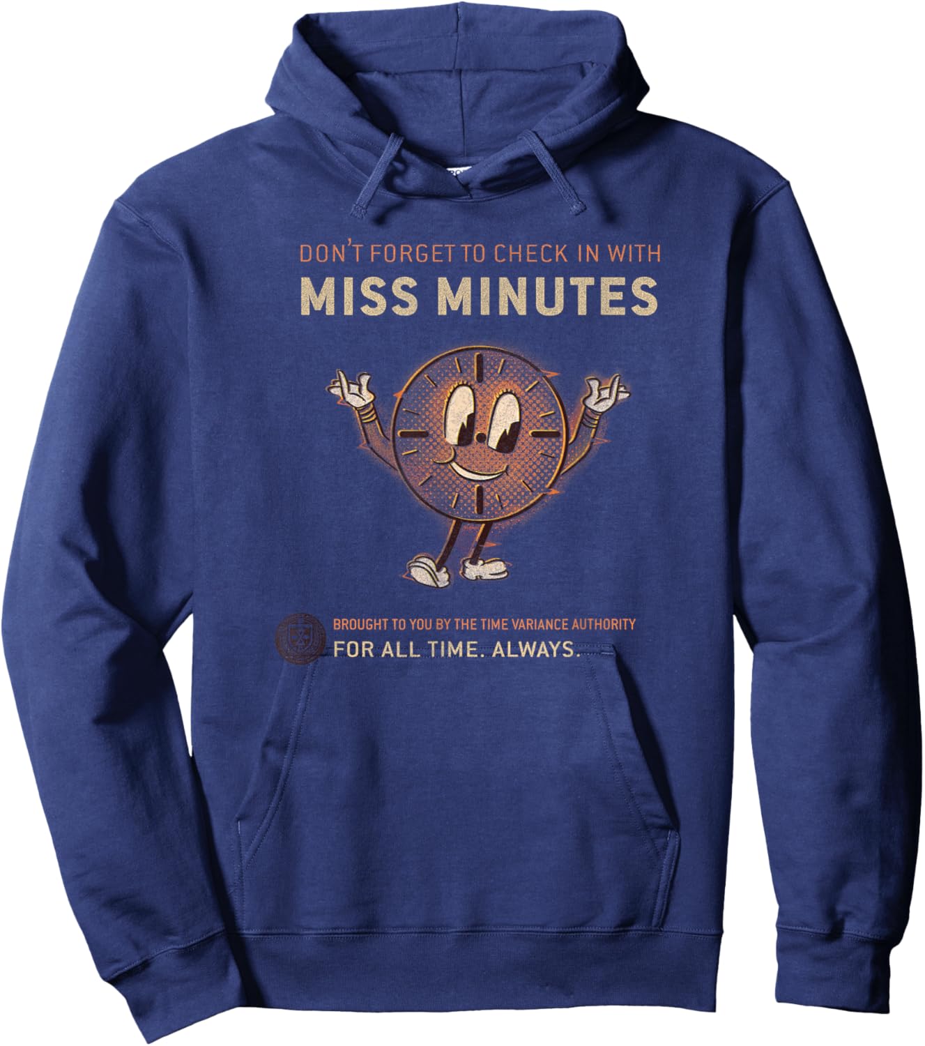 Marvel Loki Don't Forget to Check in with Miss Minutes Small Hoodie - Hoodie | Navy