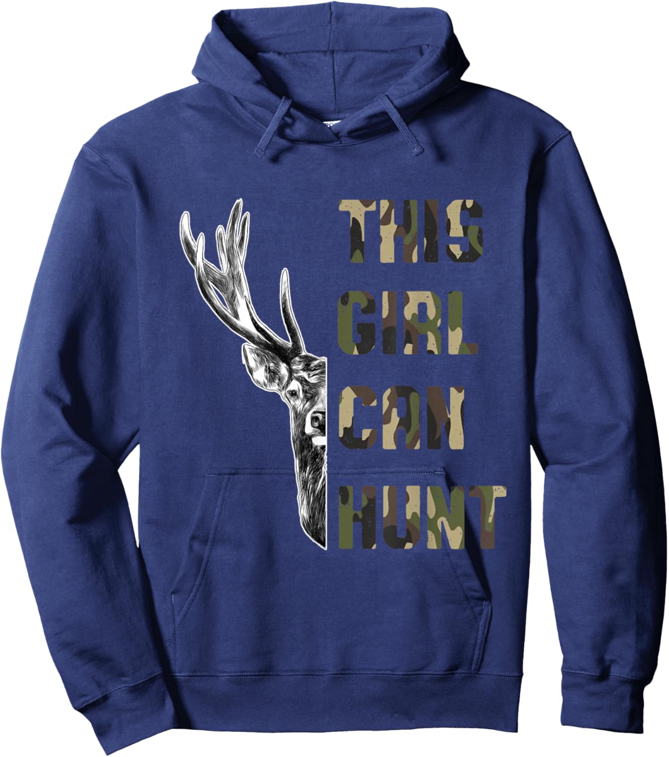 This Girl Can Hunt Hunting Girl Deer Hunter Hoodie - Hoodie | Navy