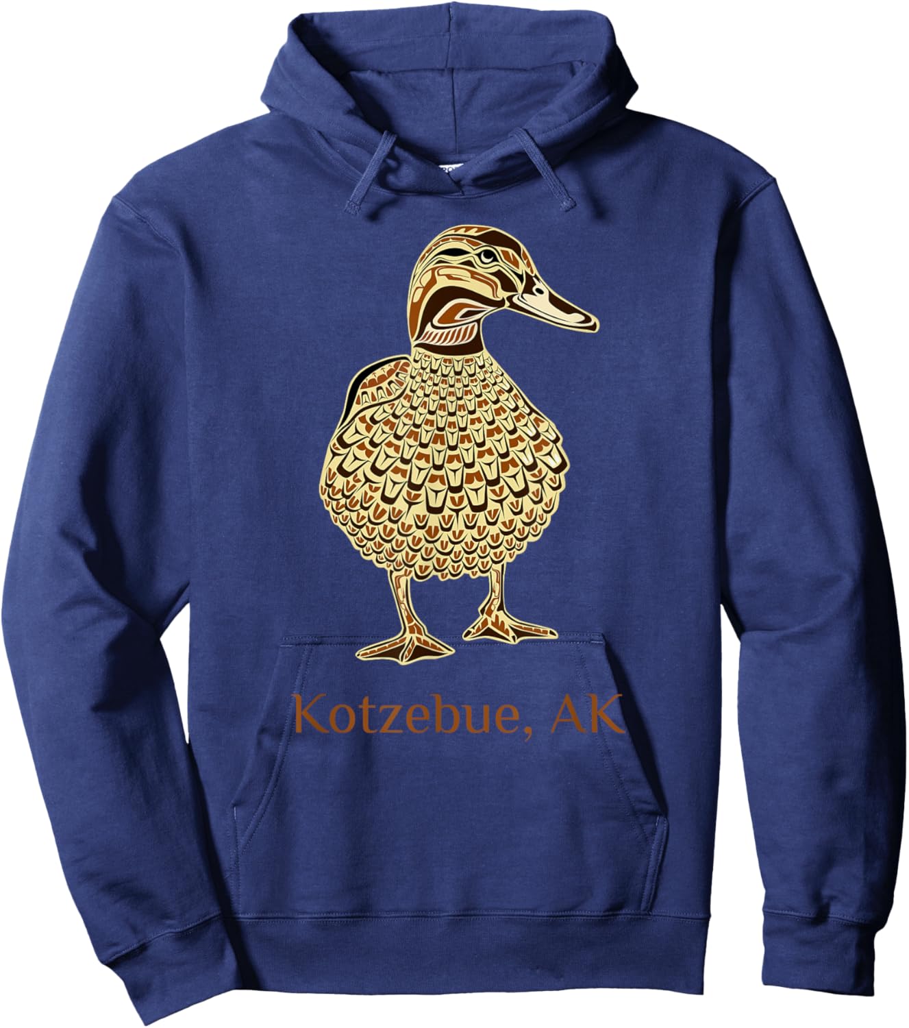 Kotzebue Alaska Mallard Duck Bird Lover Native American Hoodie - Hoodie | Navy