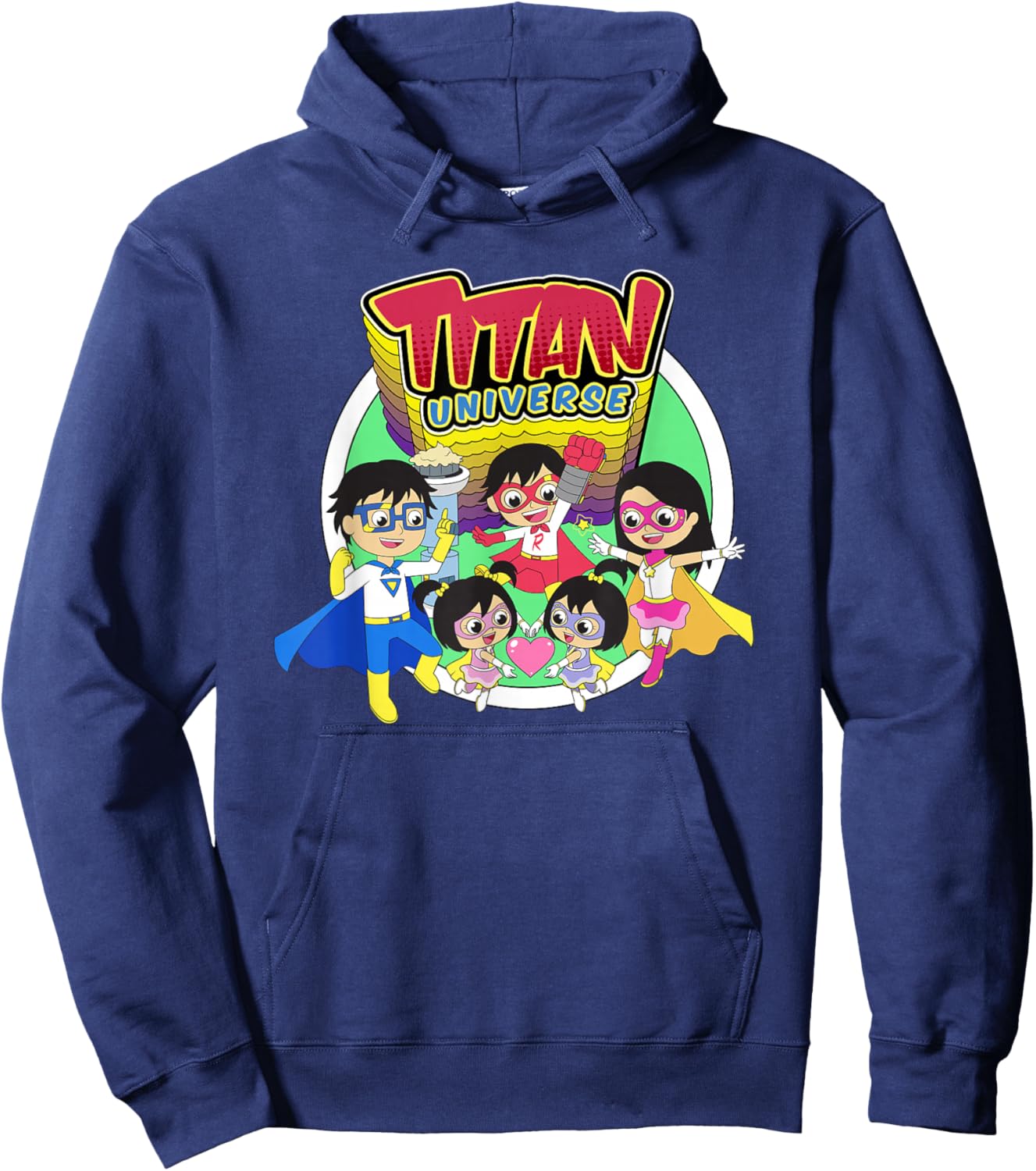 Ryan's World Titan Universe Ryan and Family Hoodie - Hoodie | Navy
