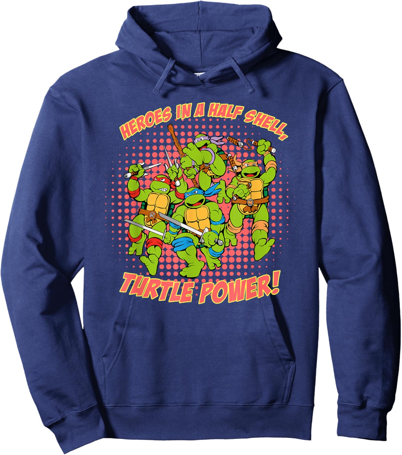 Heroes in a Half Shell, Turtle Power! Hoodie - Hoodie | Navy