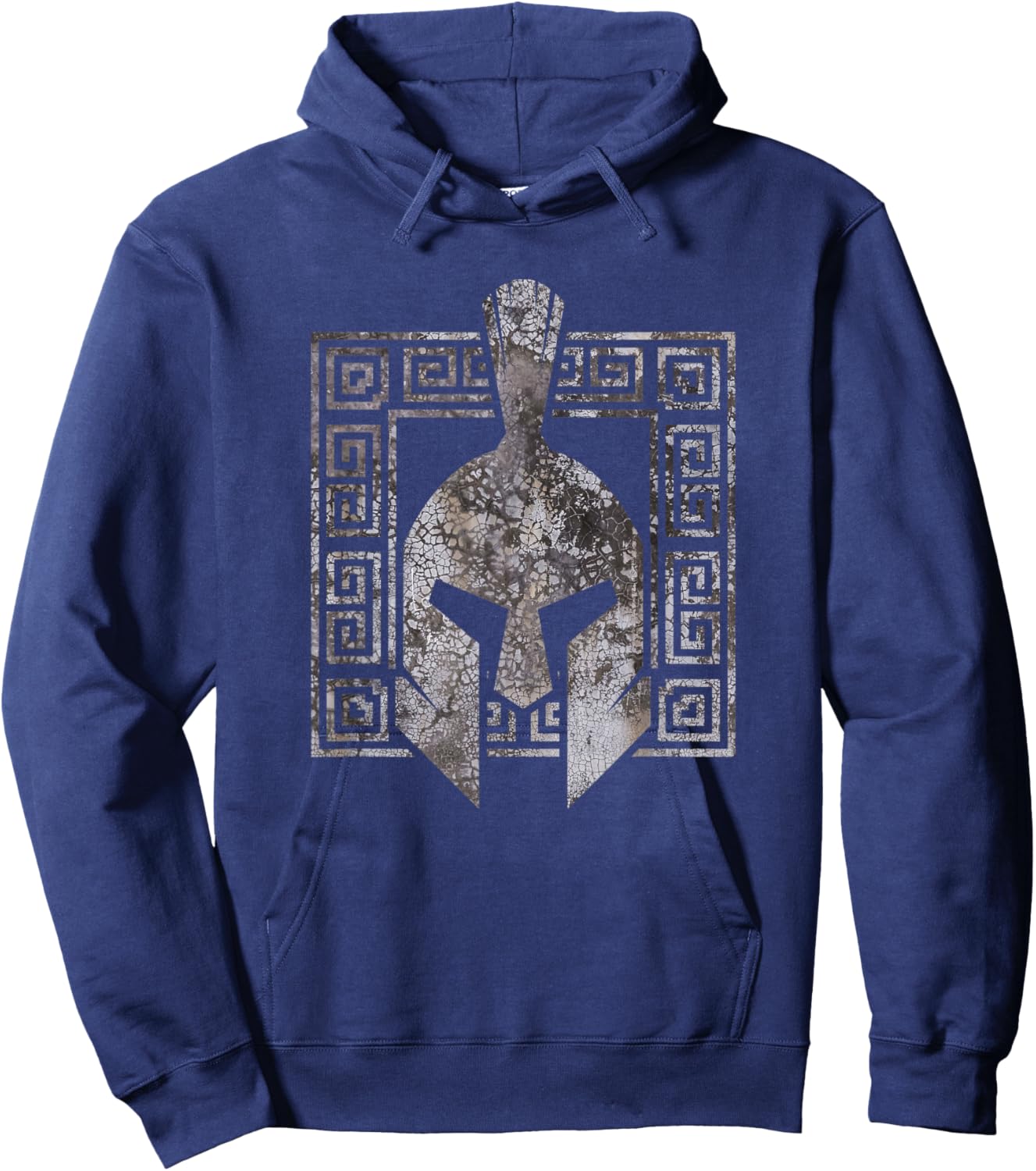 Spartan Warrior Helmet Ancient Greek Vintage Hoodie - Hoodie | Navy