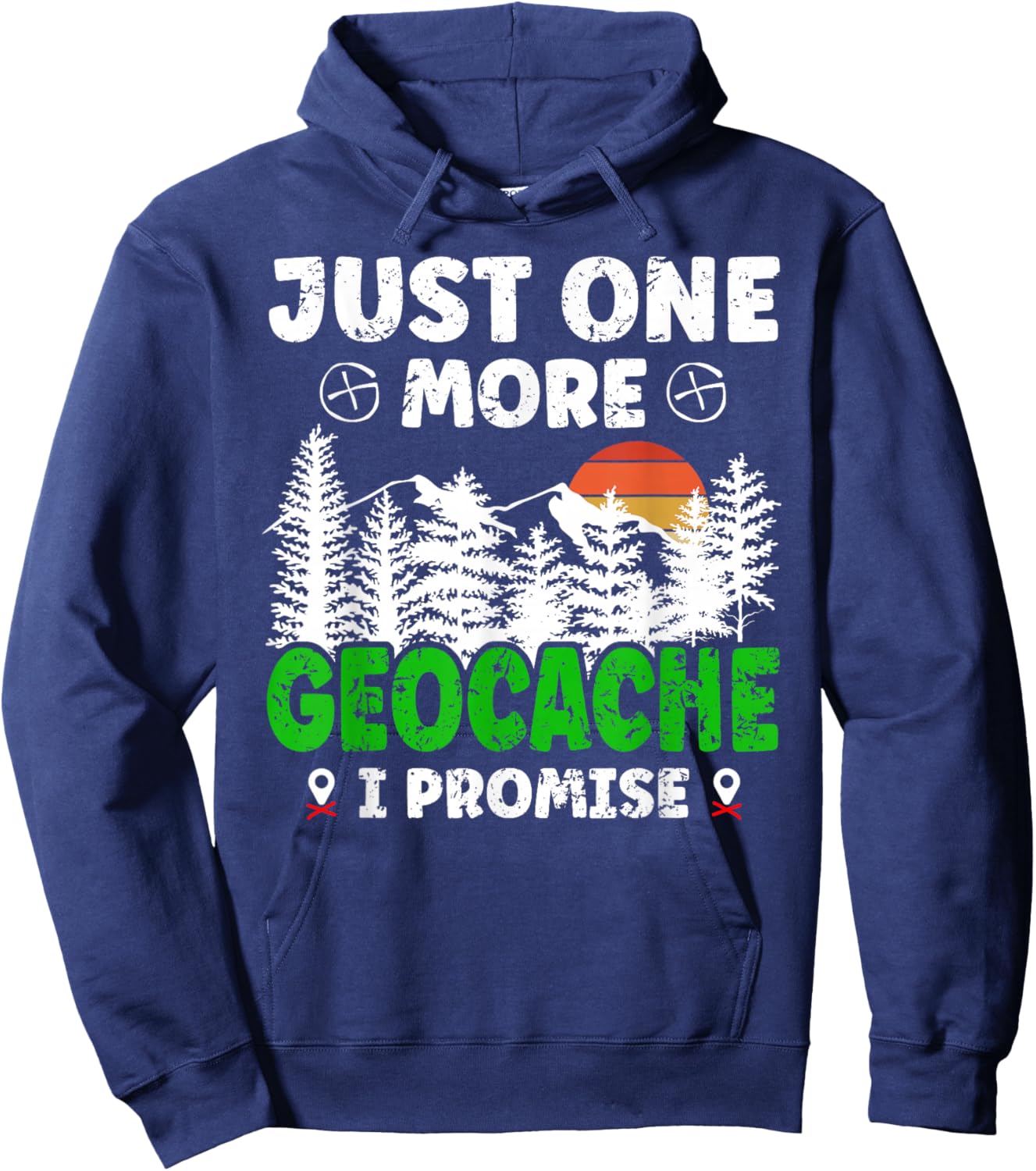 Just one More Geocache Geocacher Geocaching Fans Small Hoodie - Hoodie | Navy