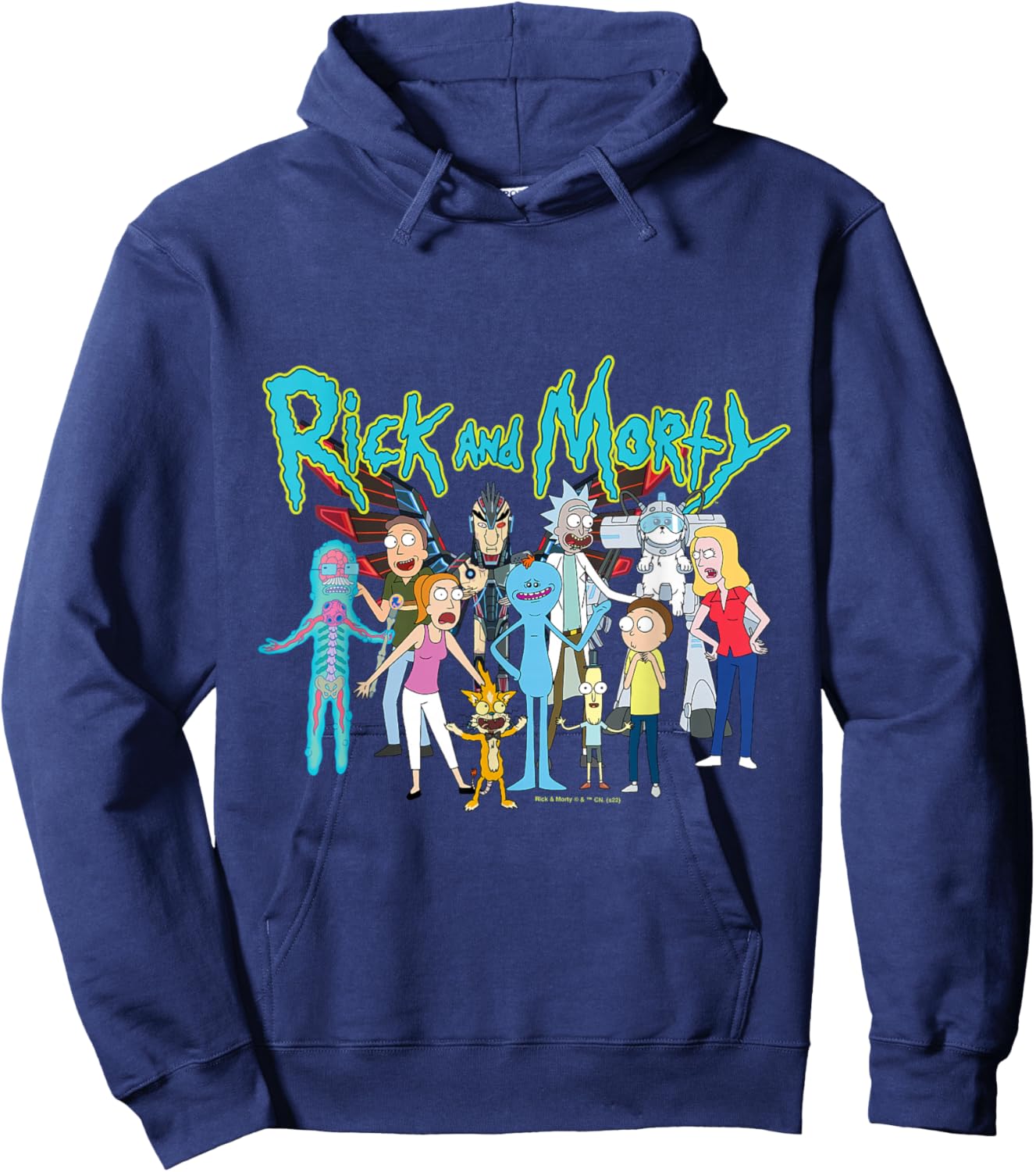 Rick & Morty Group Hoodie - Hoodie | Navy