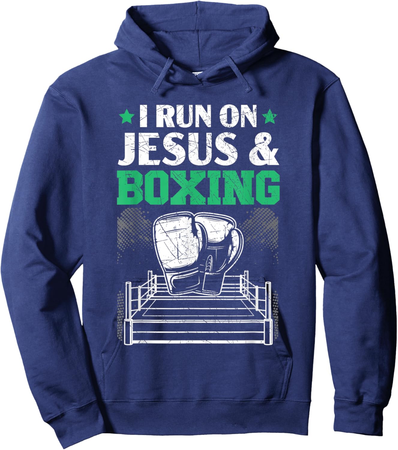 Jesus And Boxing Christian Professional Boxer Sport Knockout Hoodie - Hoodie | Navy