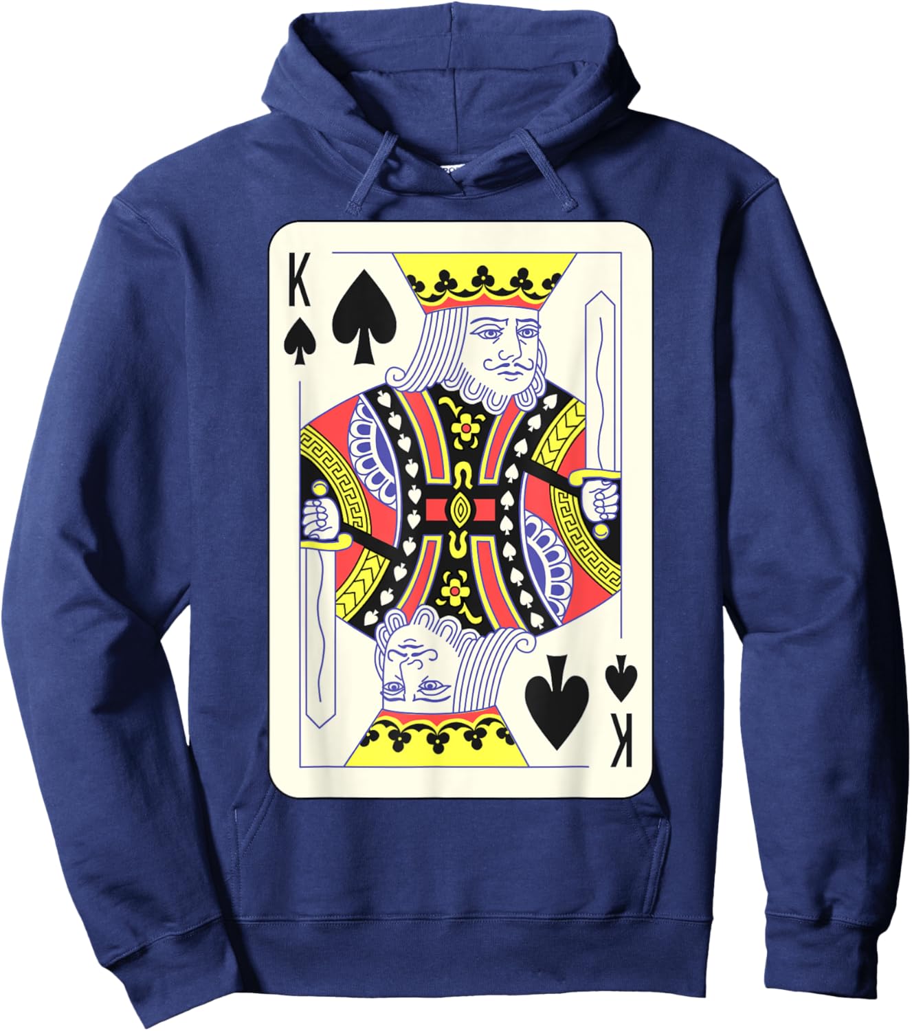 King of Spades Playing Card | Couples Halloween Costume Hoodie - Hoodie | Navy